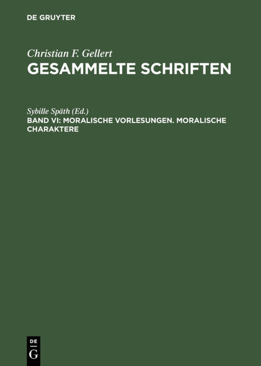 Moralische Vorlesungen. Moralische Charaktere