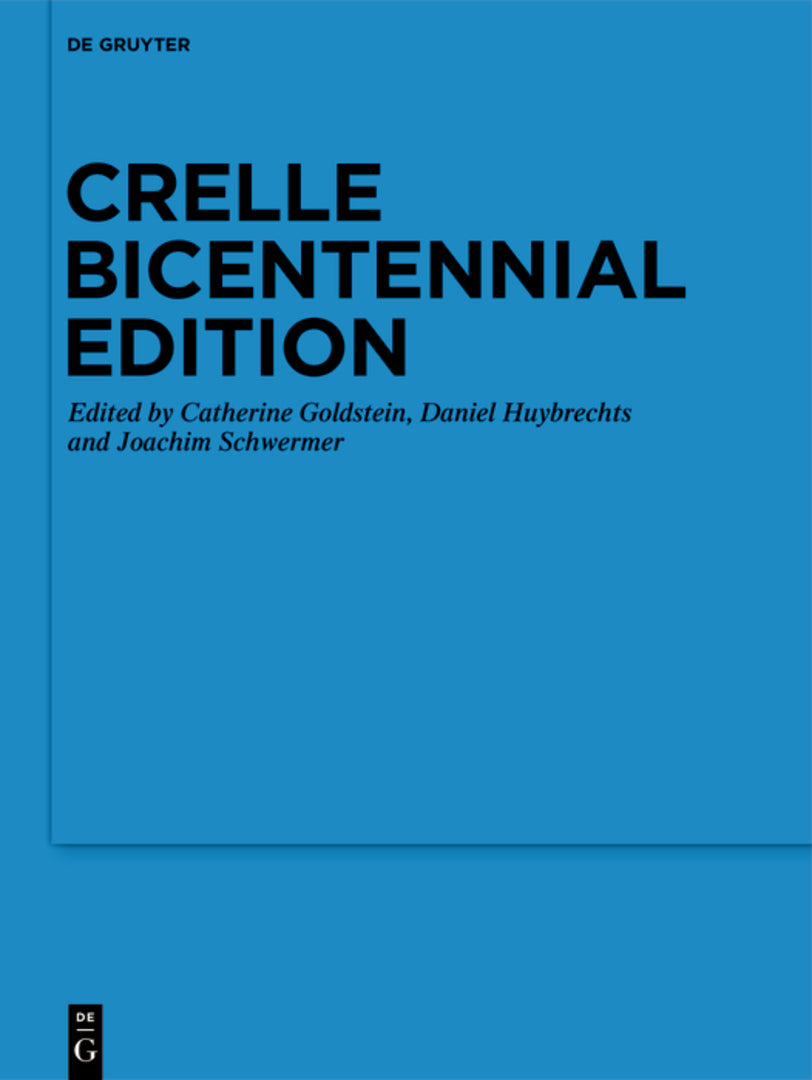 Cover image for Crelle Bicentennial Edition ISBN 9783111259659