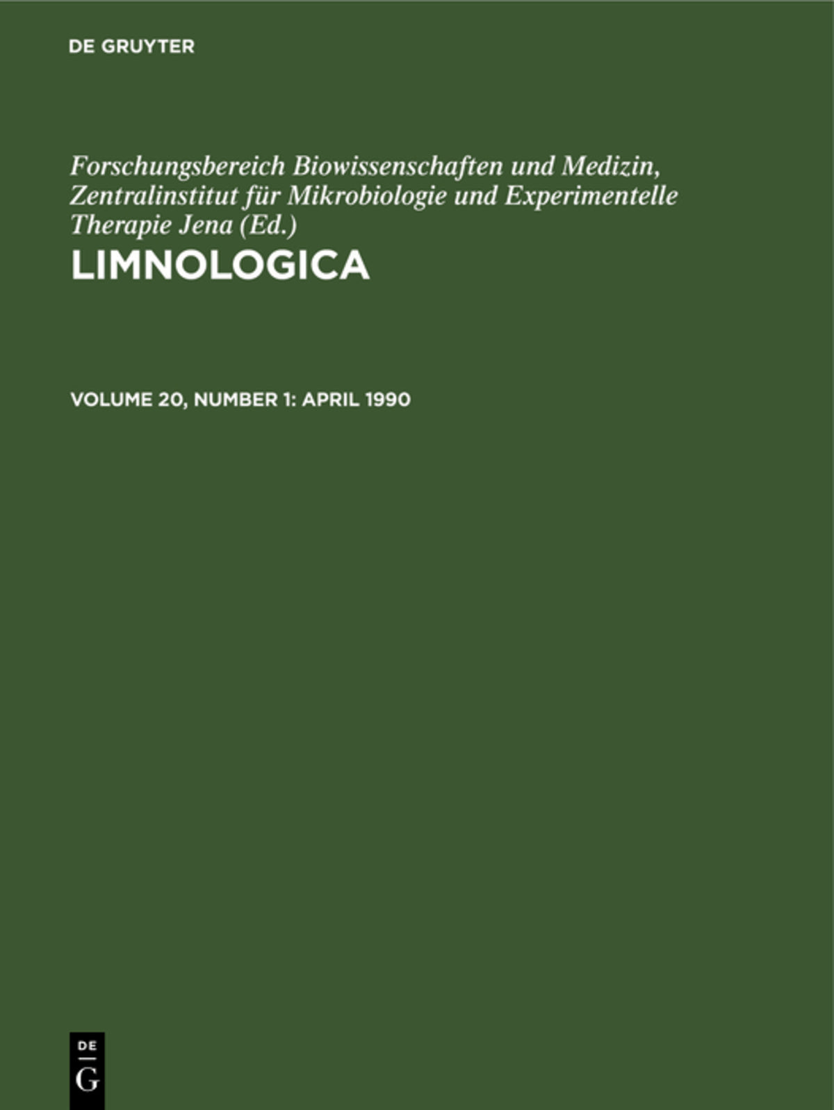 Cover image for April 1990 ISBN 9783112517673