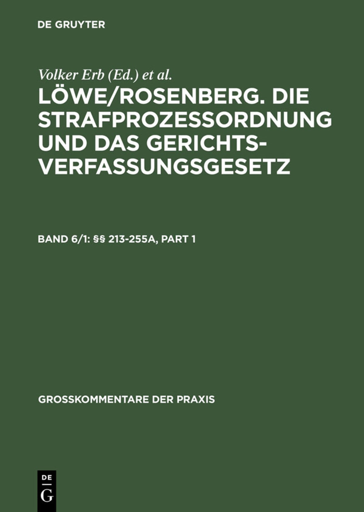 Cover image for §§ 213-255a ISBN 9783899494853