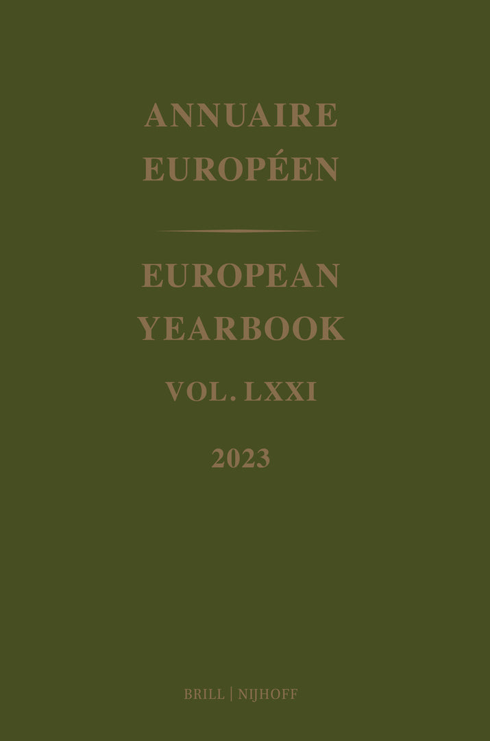 Cover image for European Yearbook / Annuaire Européen, Volume 71 (2023) ISBN 9789004724532