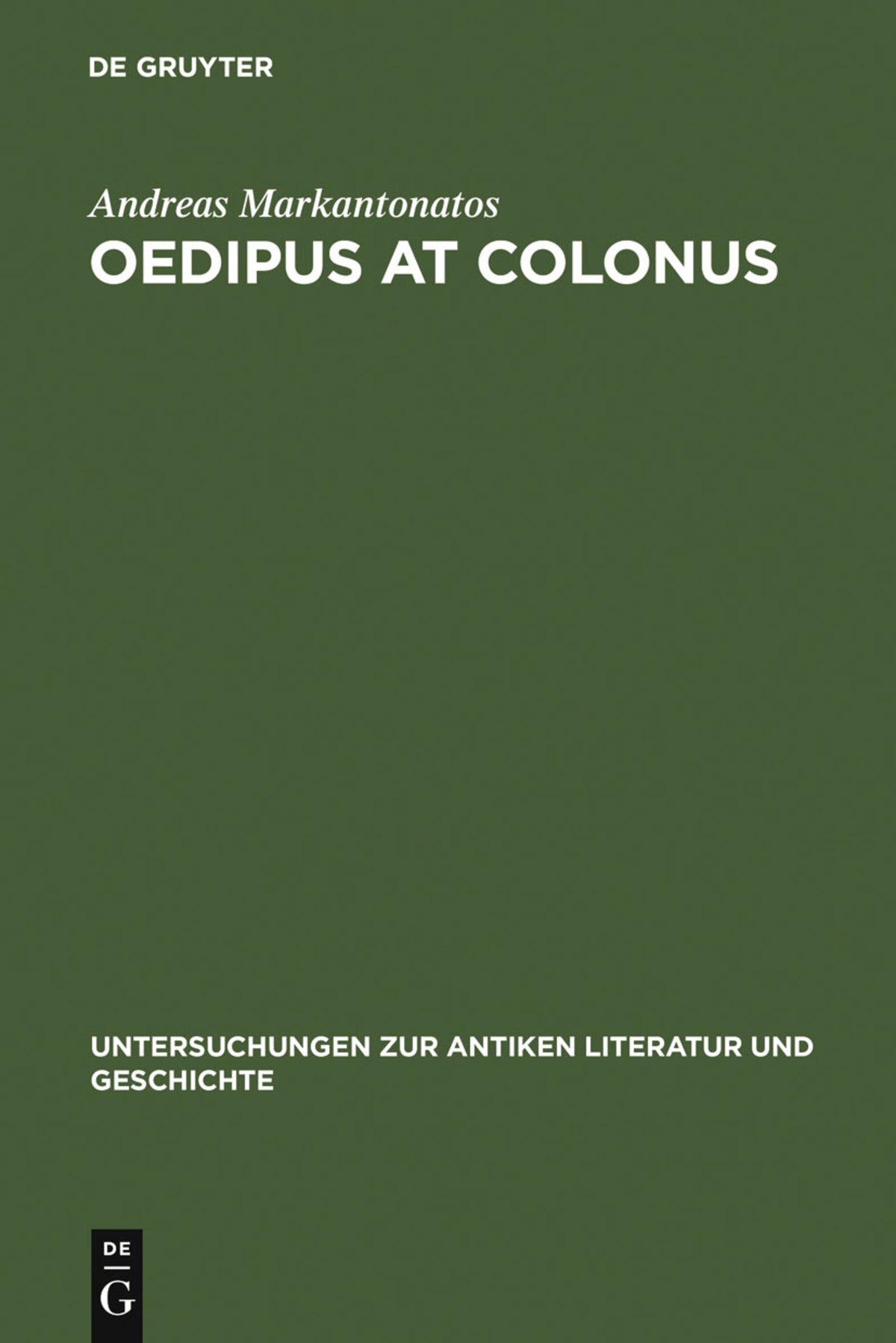 Cover image for Oedipus at Colonus ISBN 9783110193268