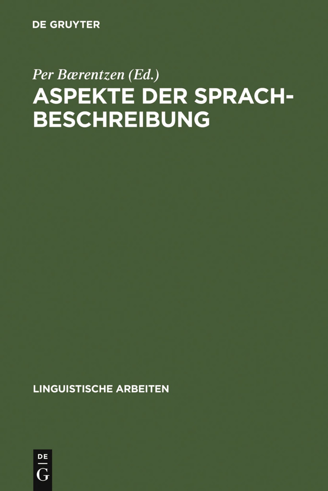 Aspekte der Sprachbeschreibung
