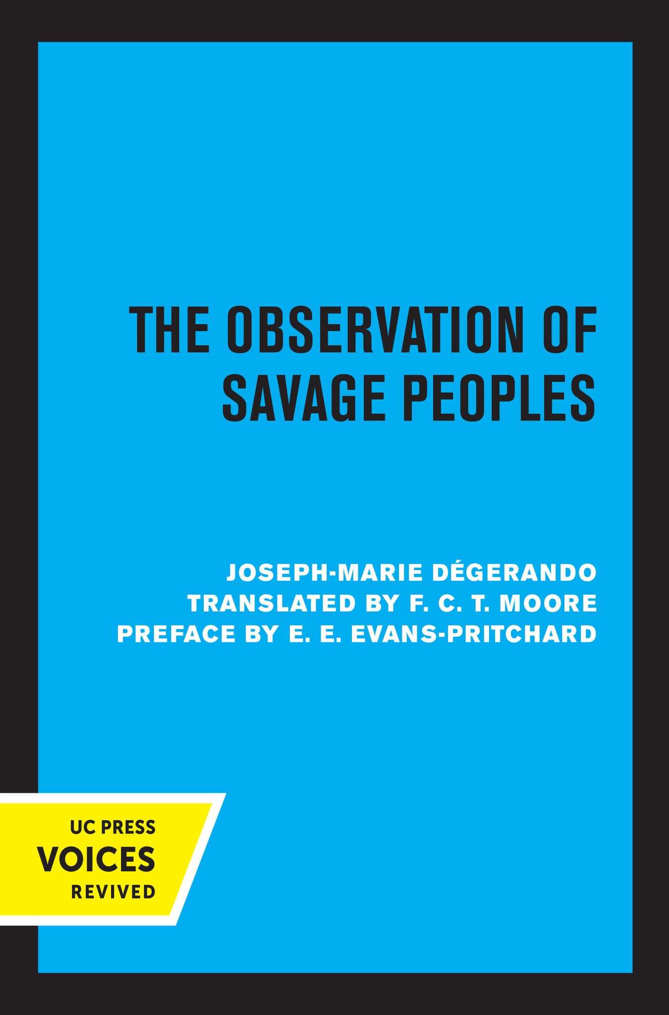 Cover image for The Observation of Savage Peoples ISBN 9780520329065