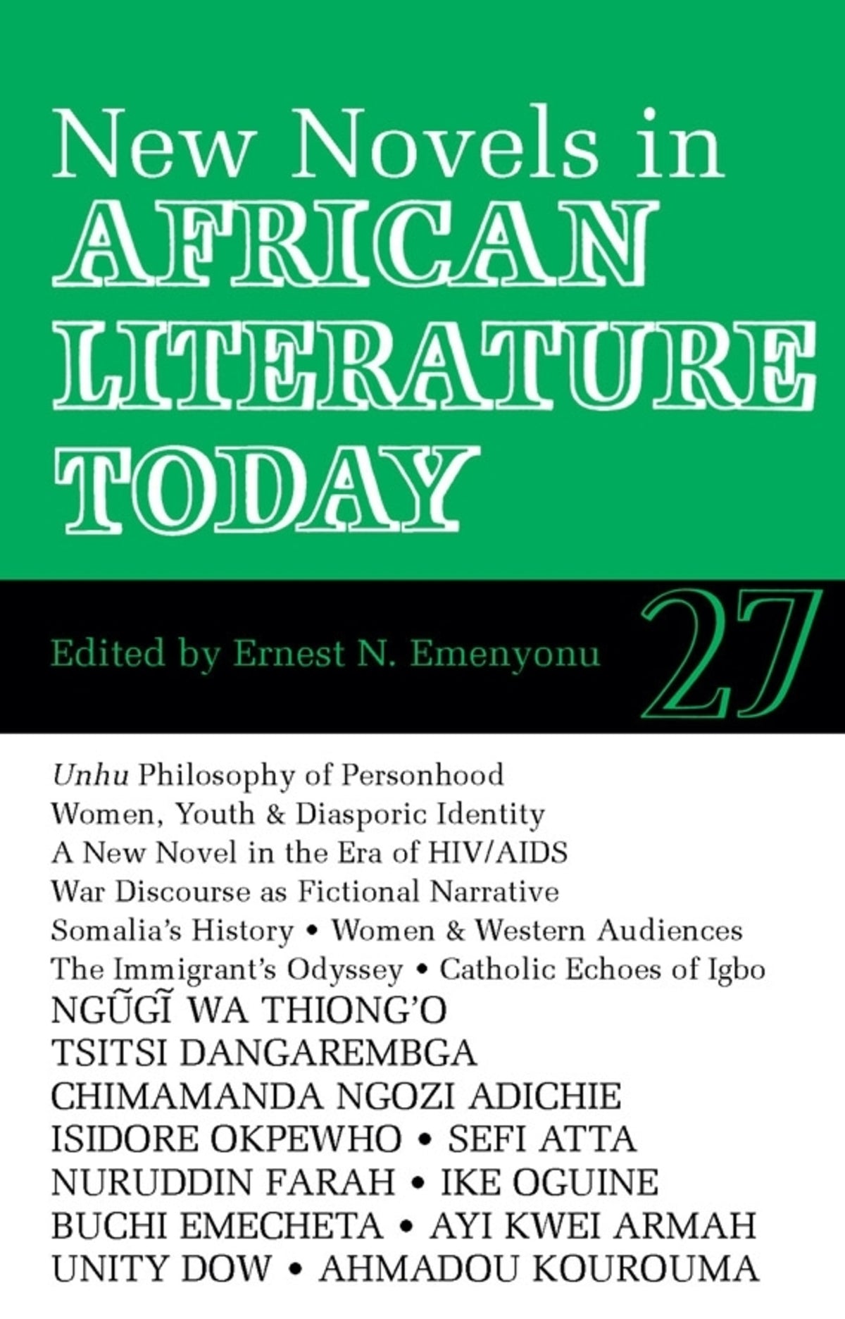 ALT 27 New Novels in African Literature Today