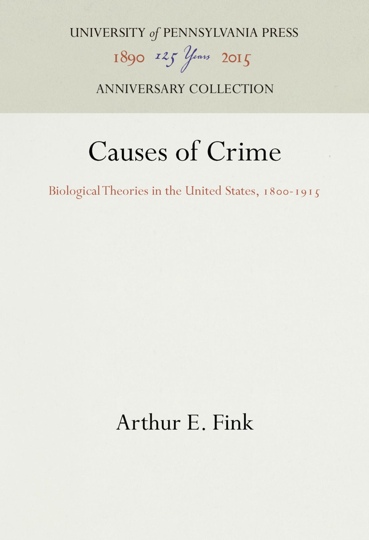 Cover image for Causes of Crime ISBN 9781512815863