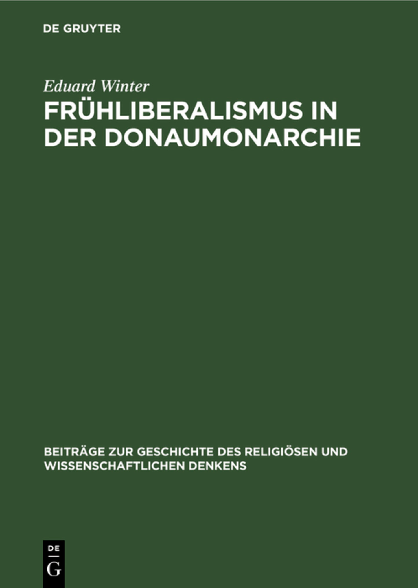 Frühliberalismus in der Donaumonarchie