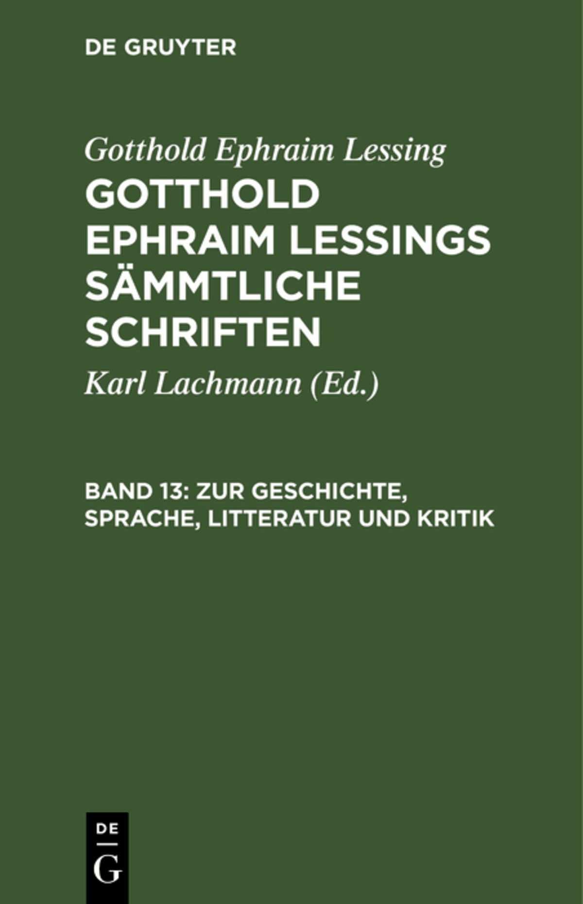 Cover image for Zur Geschichte, Sprache, Litteratur und Kritik ISBN 9783112632512