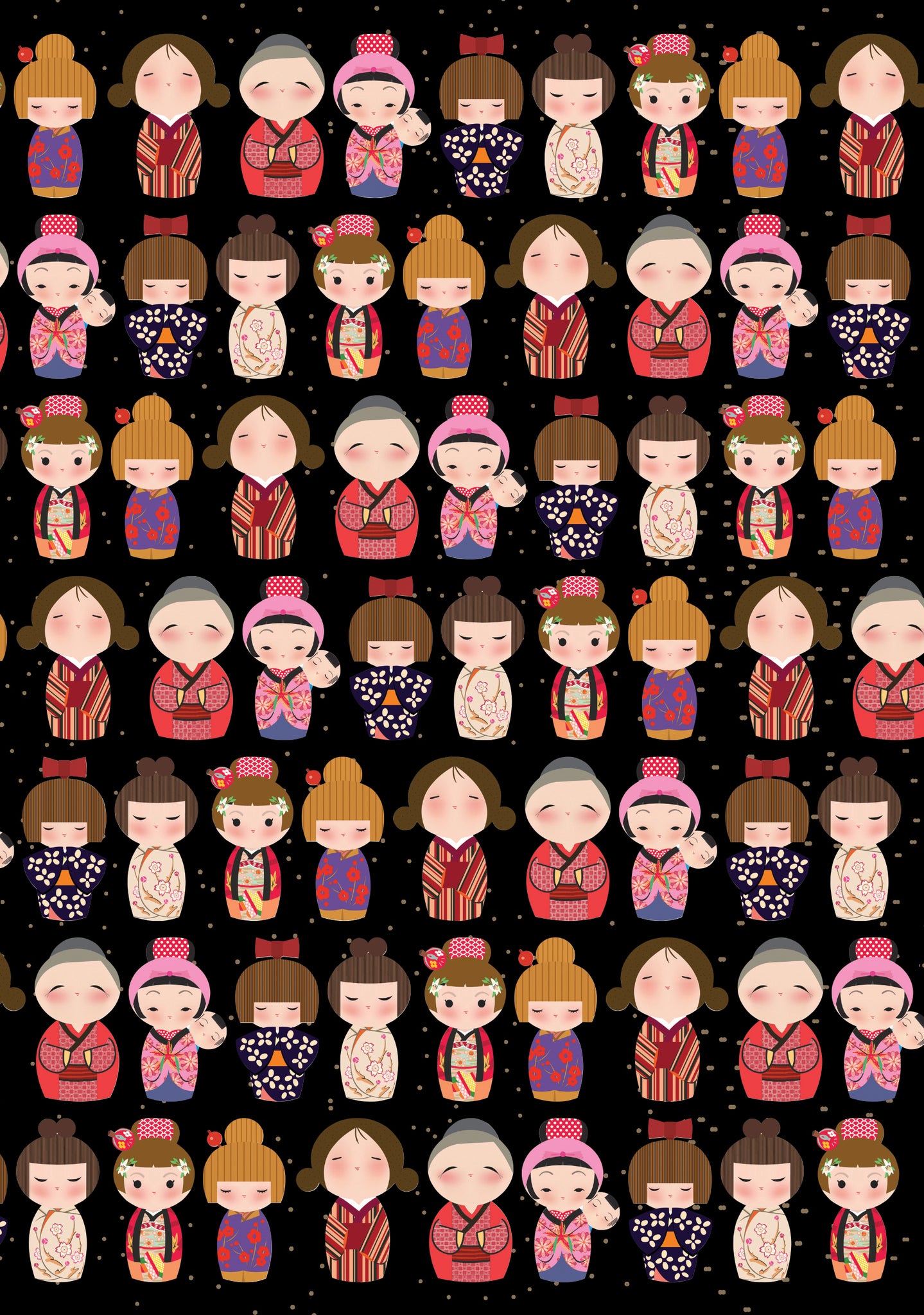 Cover image for Cute Kokeshi Dolls Lined Paperback Journal ISBN 9780804855655