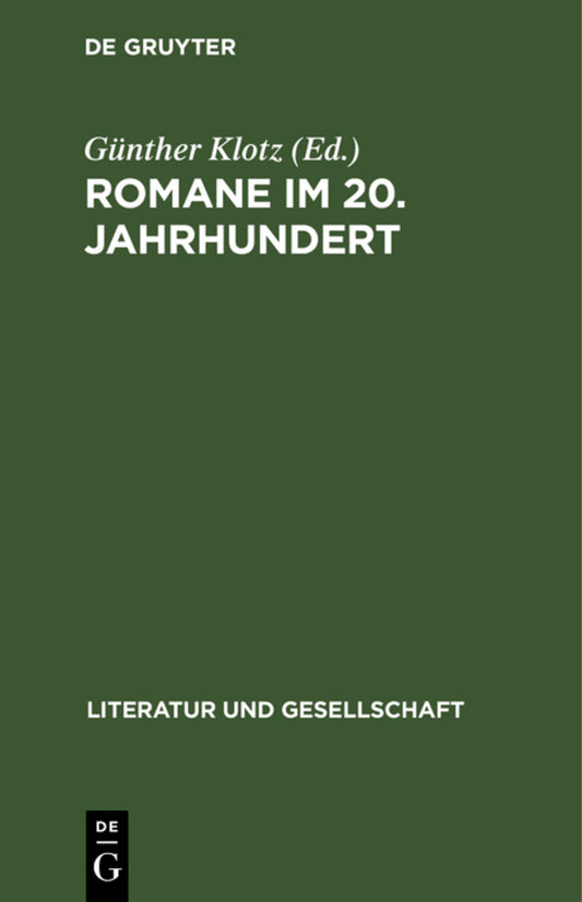 Romane im 20. Jahrhundert