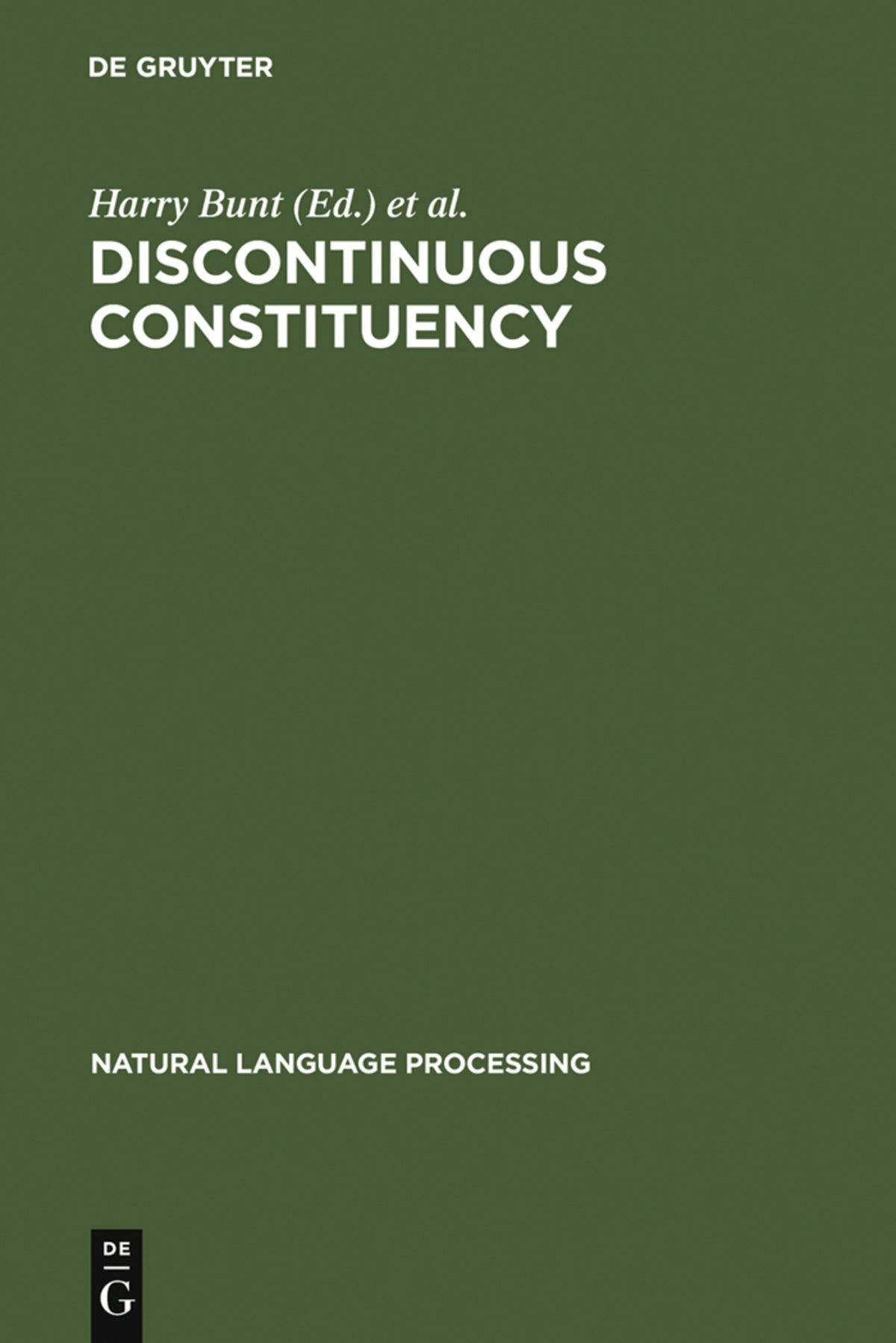 Cover image for Discontinuous Constituency ISBN 9783110130119