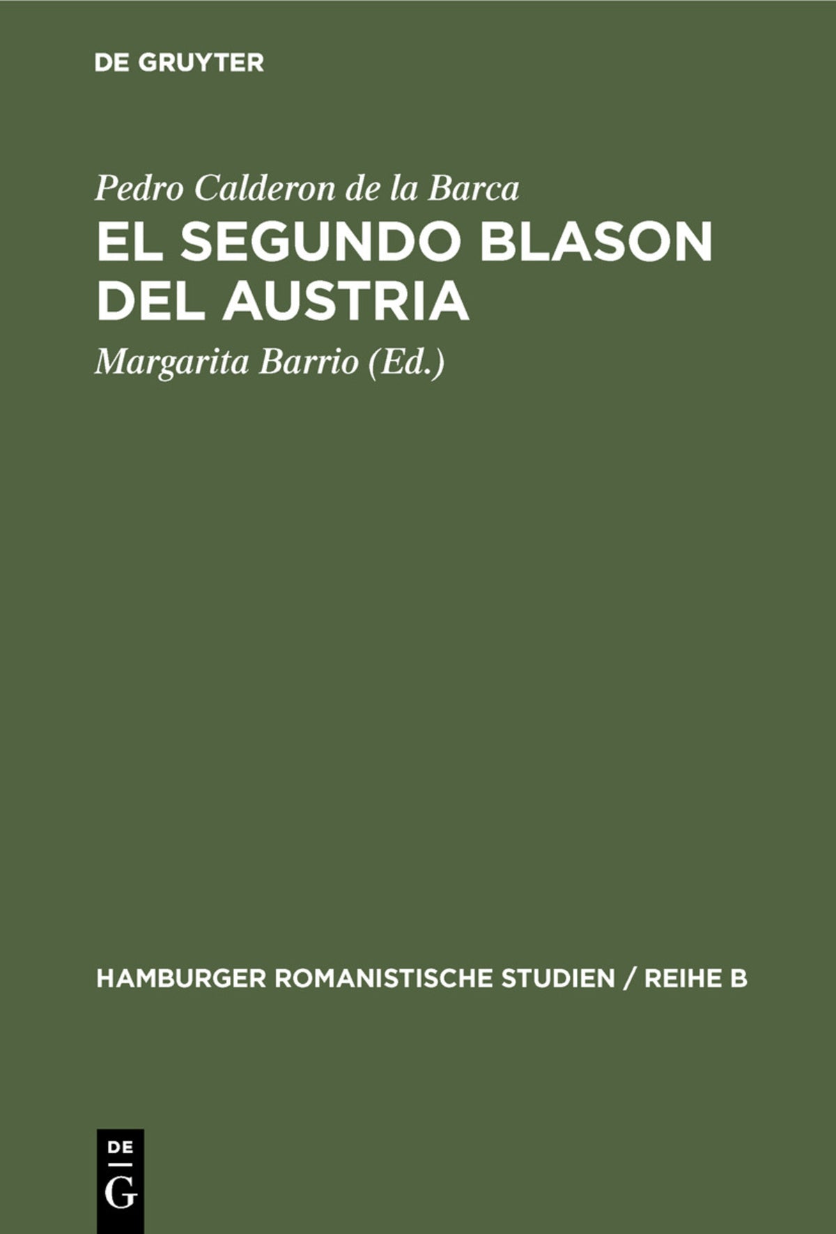 Cover image for El segundo blason del Austria ISBN 9783111027616