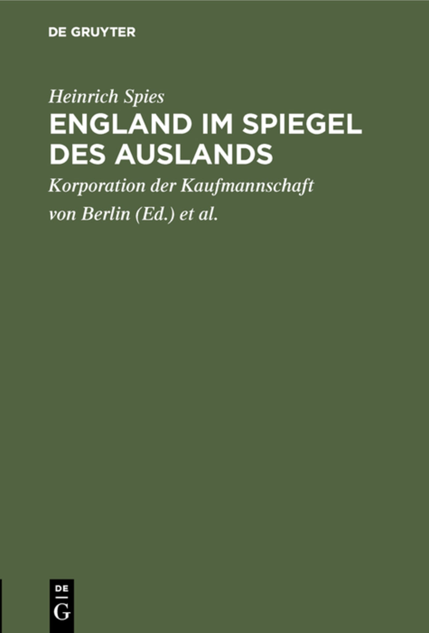 England im Spiegel des Auslands