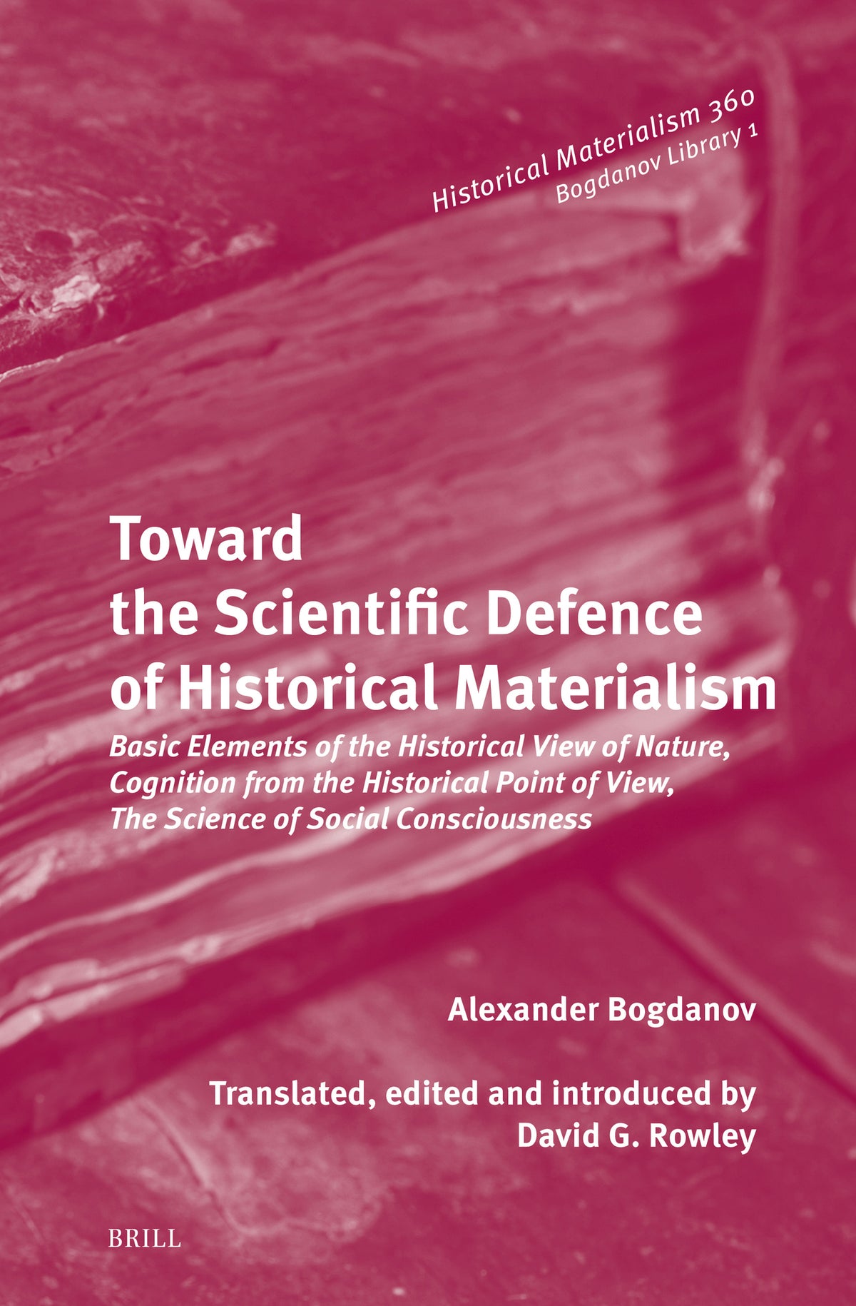 Cover image for Toward the Scientific Defence of Historical Materialism ISBN 9789004745193