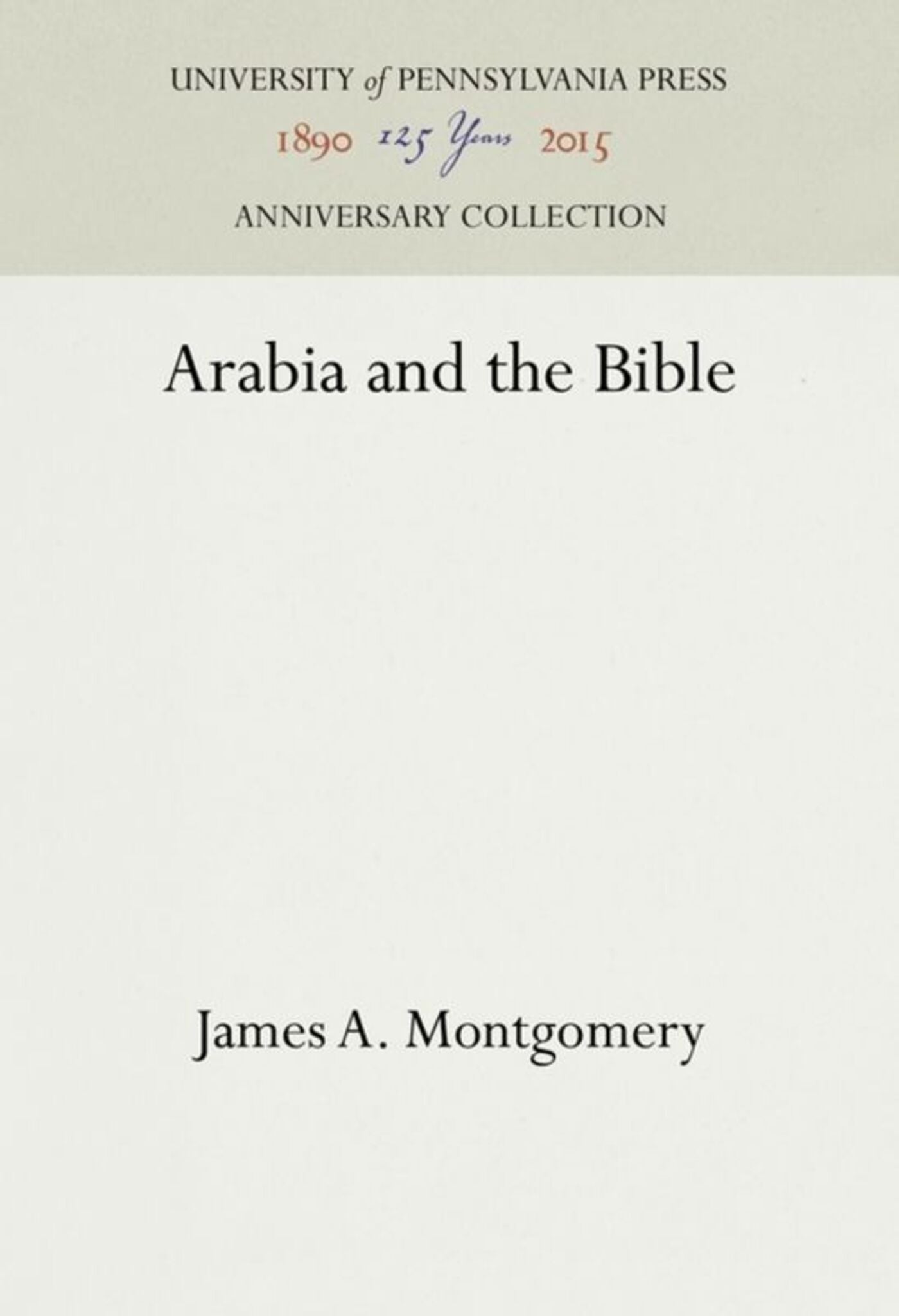 Cover image for Arabia and the Bible ISBN 9781512813272