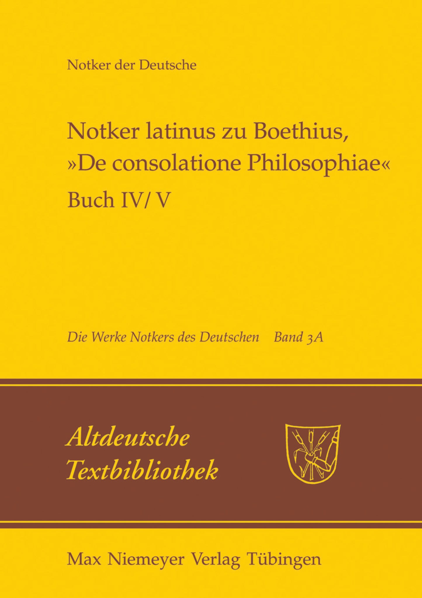 Notker latinus zu Boethius, »De consolatione Philosophiae«