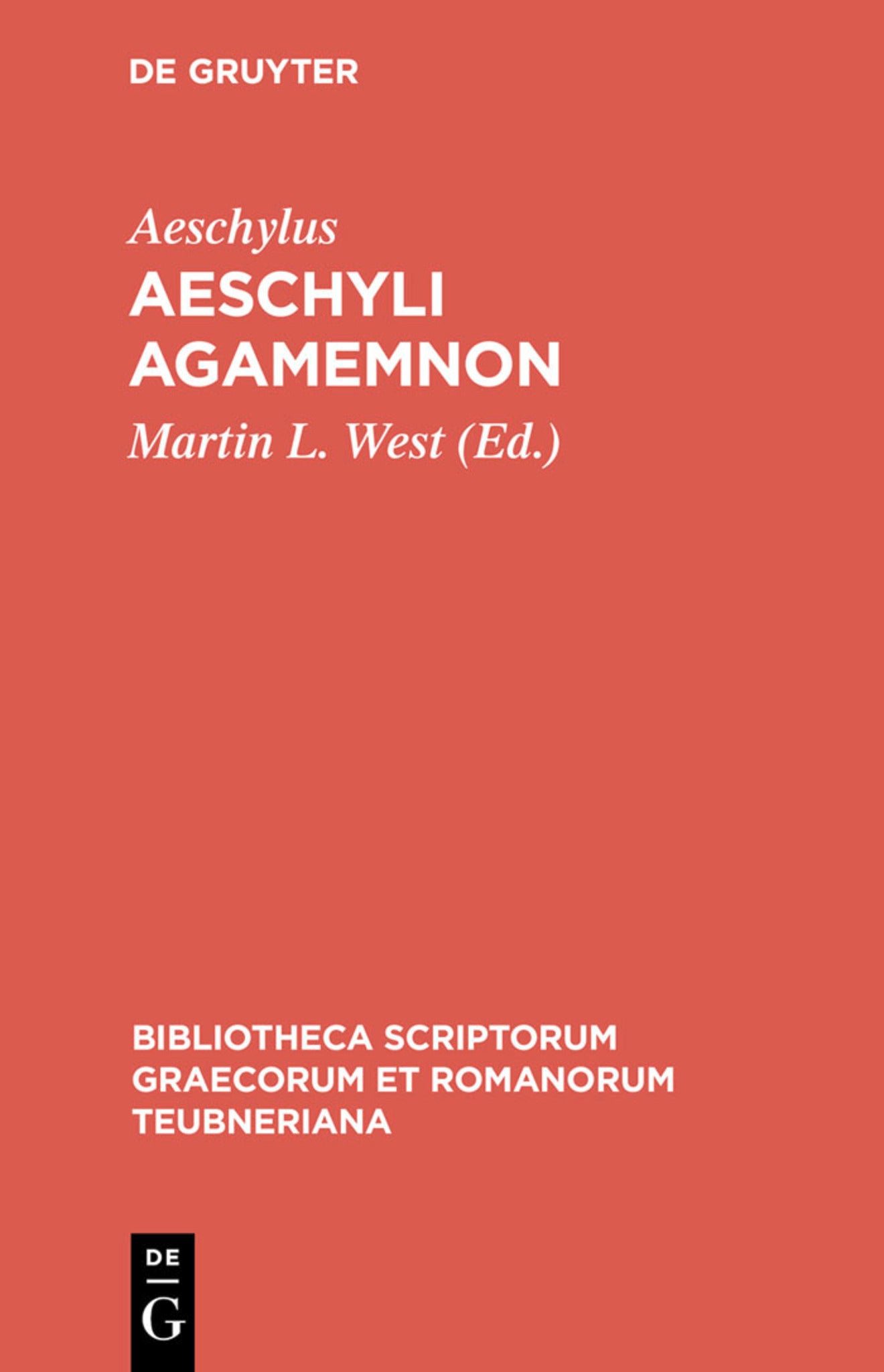 Cover image for Aeschyli Agamemnon ISBN 9783598710155