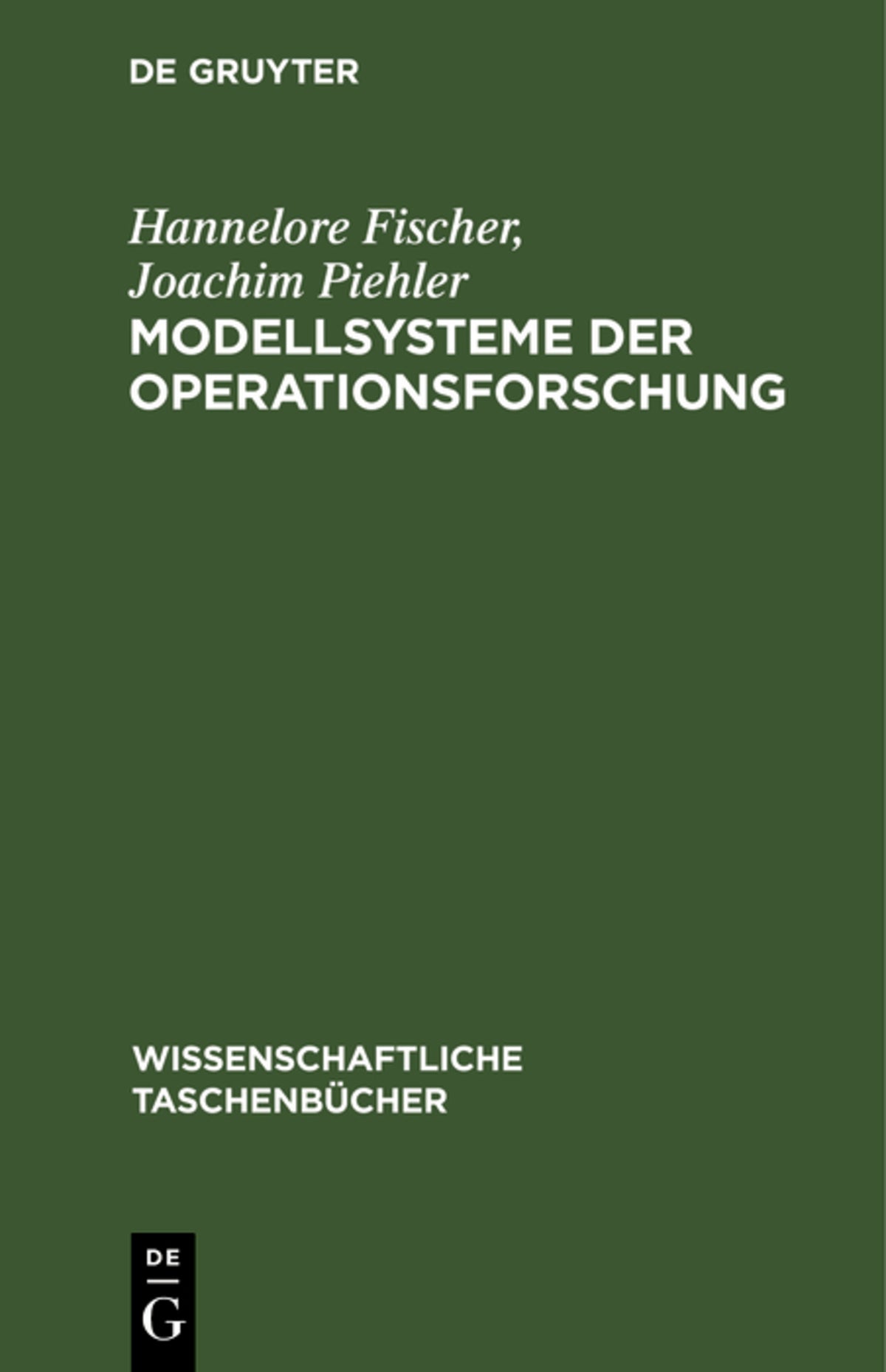 Cover image for Modellsysteme der Operationsforschung ISBN 9783112566718