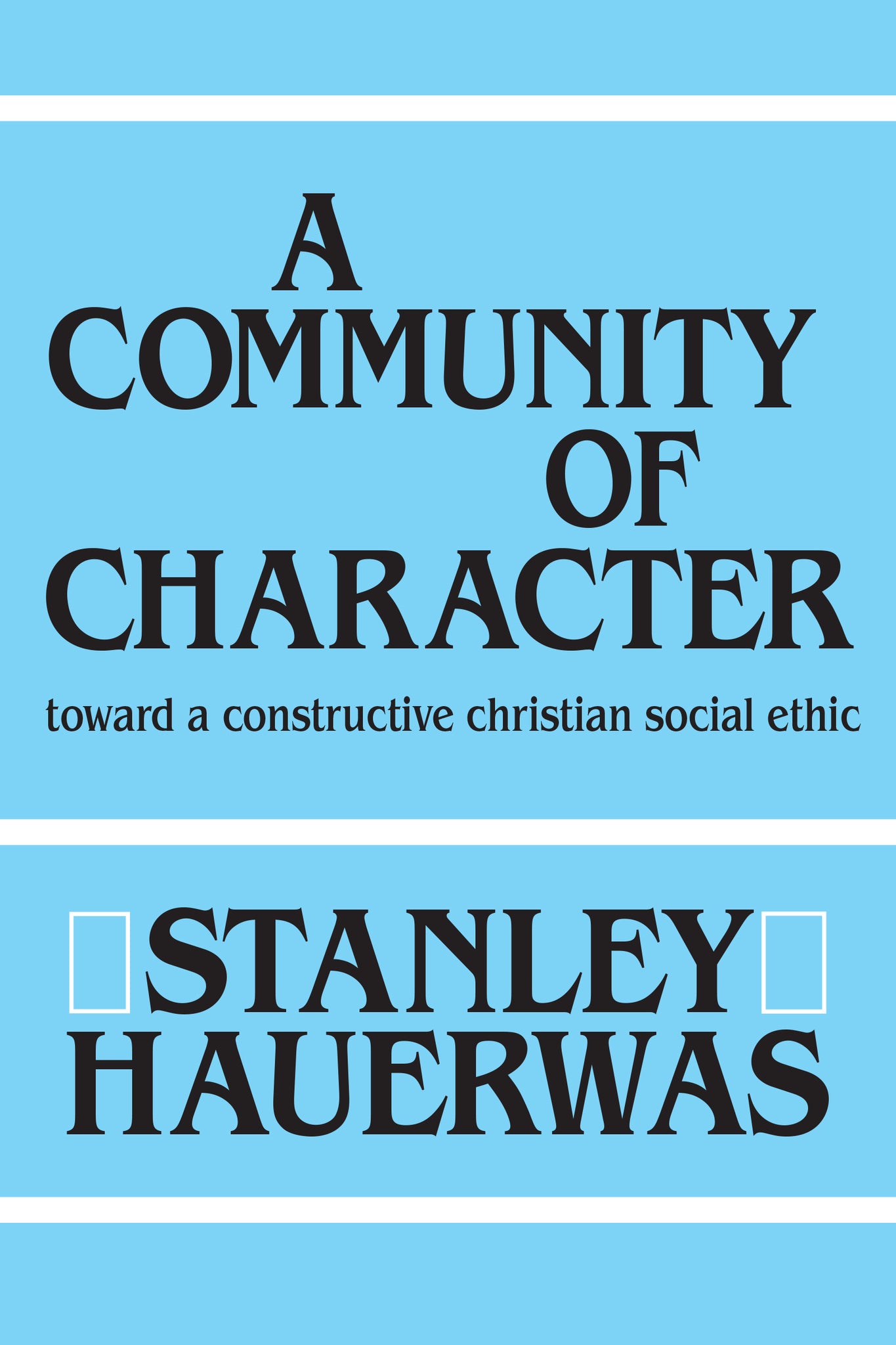Cover image for A Community of Character ISBN 9780268007331