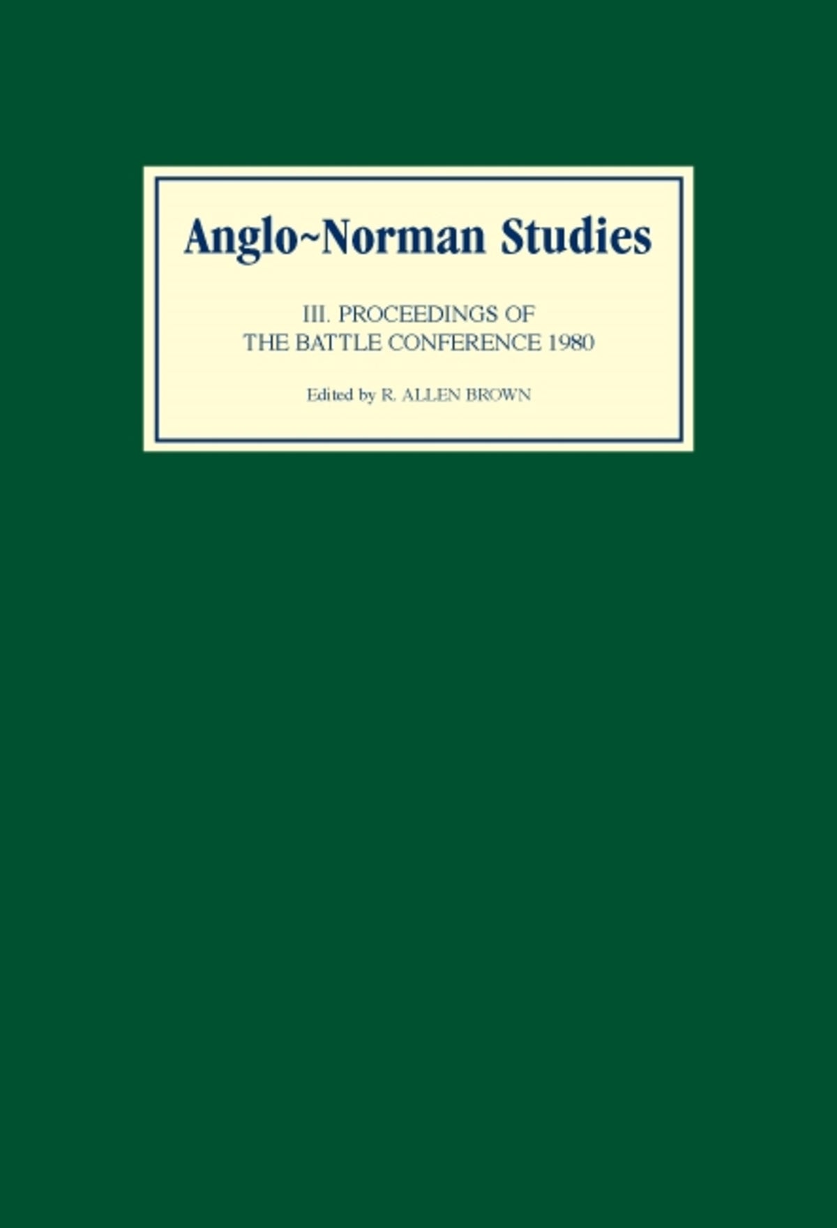 Anglo-Norman Studies III
