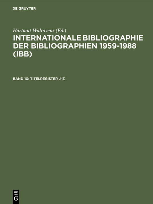 Titelregister J–Z