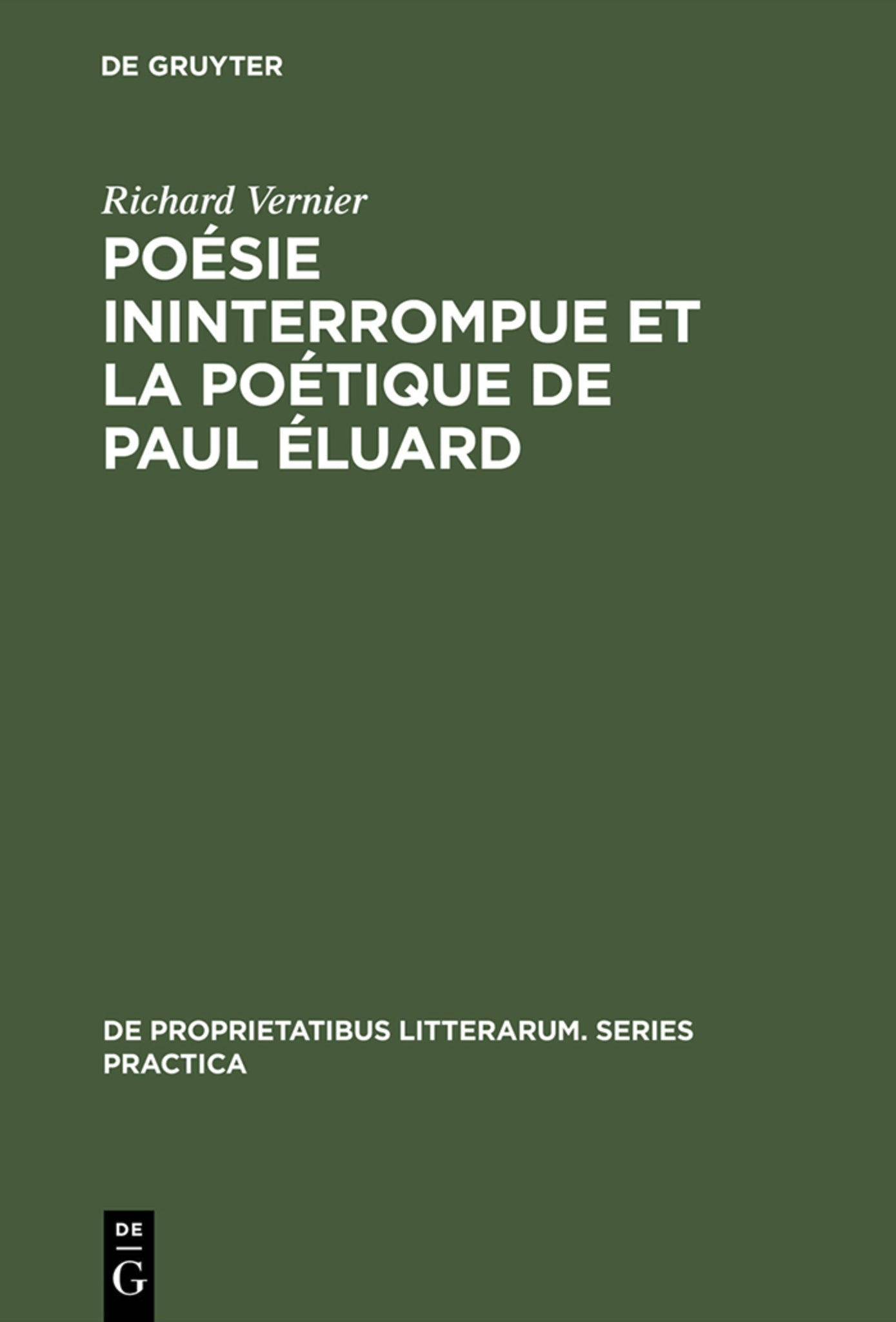 Poésie ininterrompue et la poétique de Paul Éluard