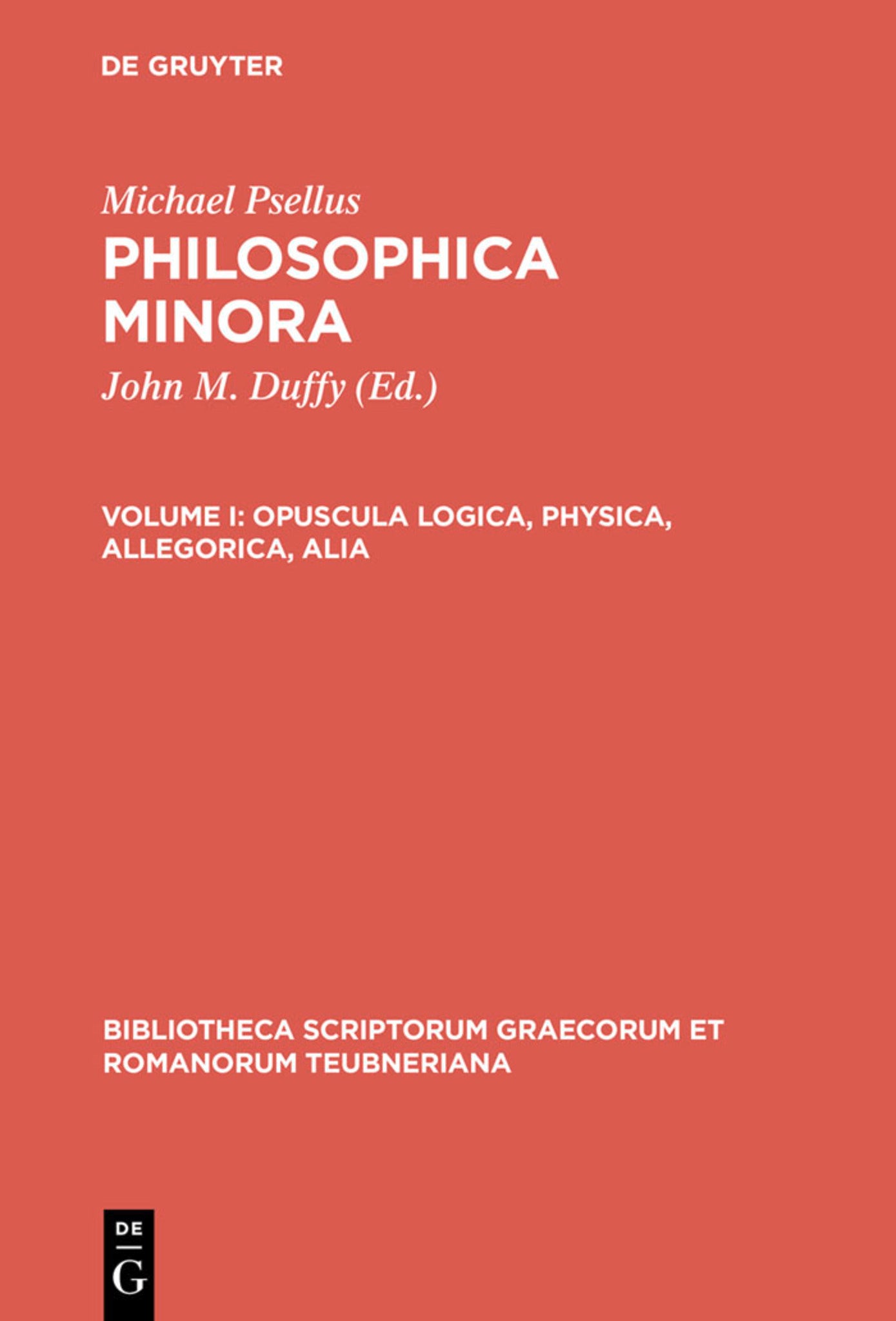 Cover image for Opuscula logica, physica, allegorica, alia ISBN 9783598719554