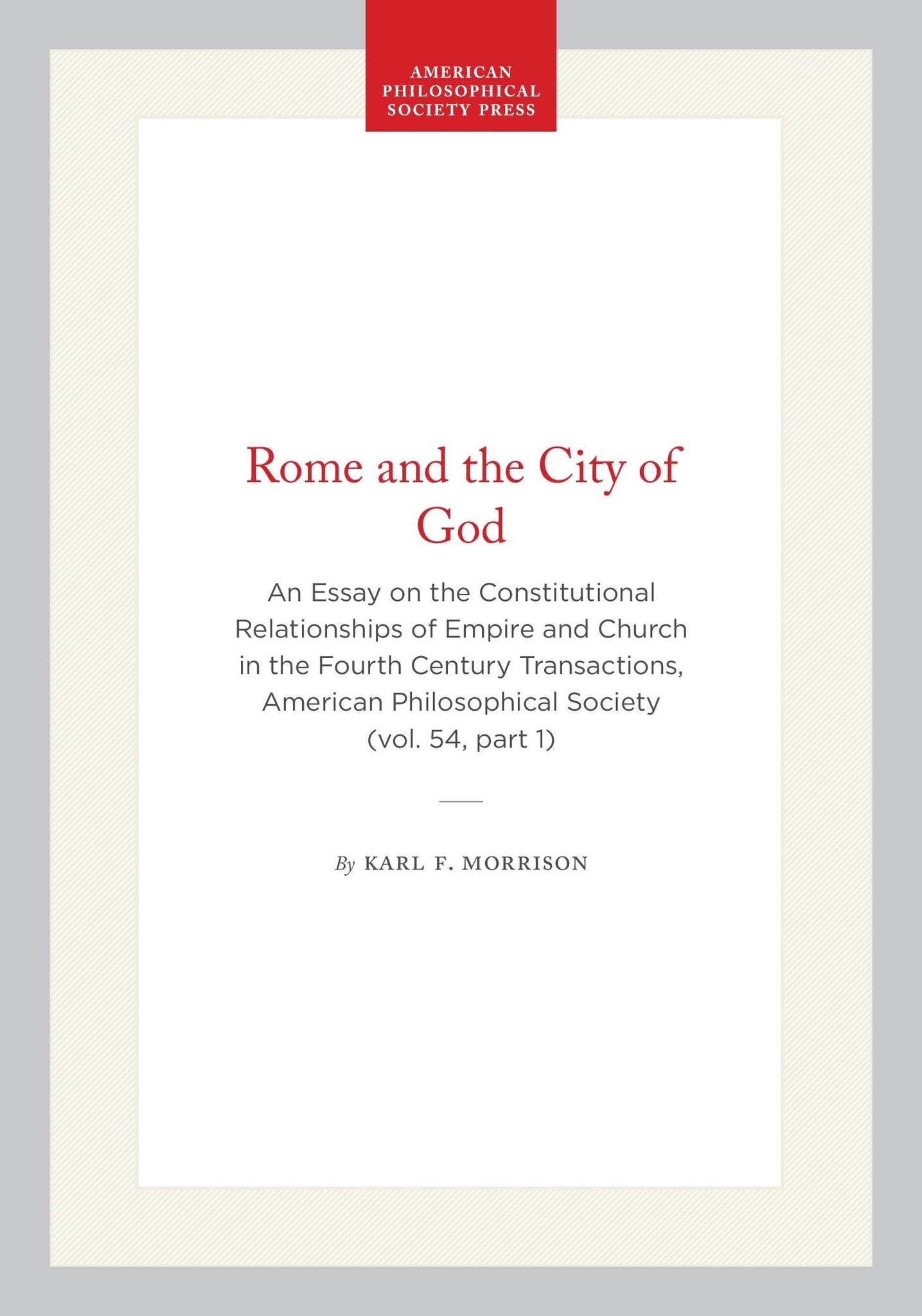 Rome and the City of God