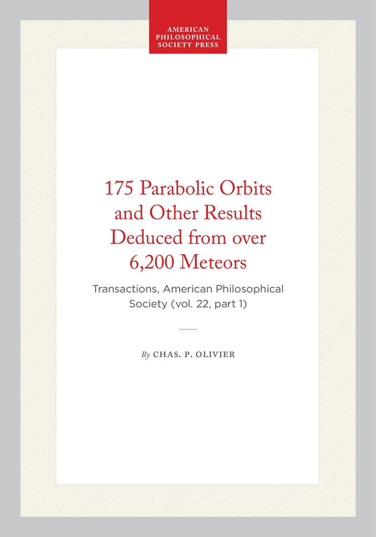 175 Parabolic Orbits and Other Results Deduced from over 6,200 Meteors