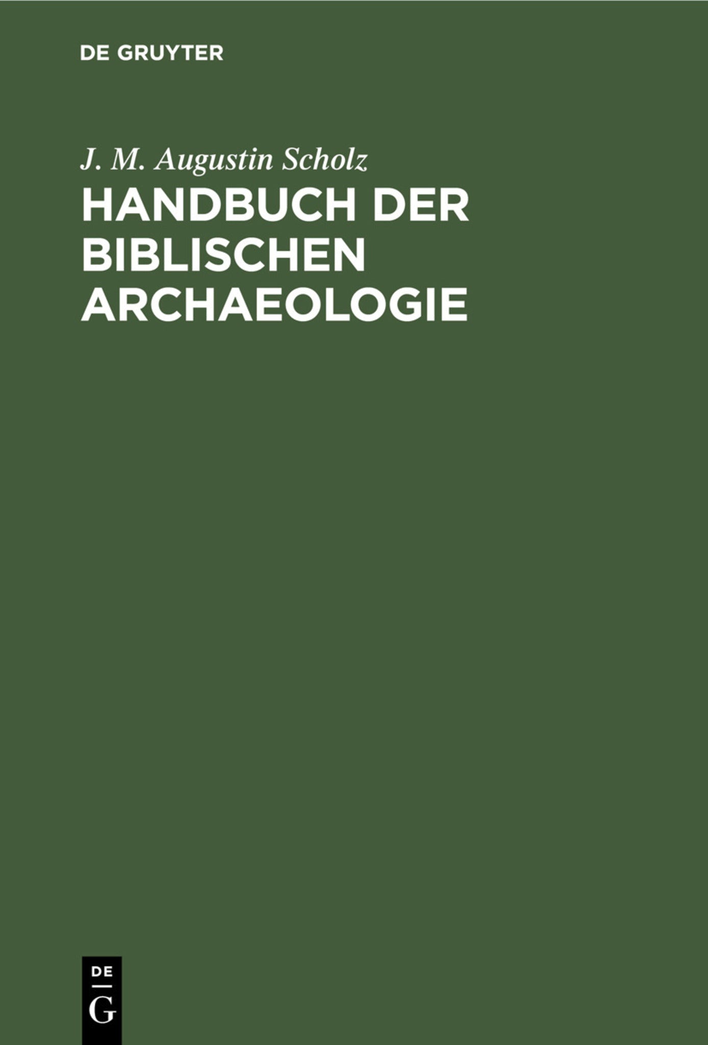 Handbuch der biblischen Archaeologie
