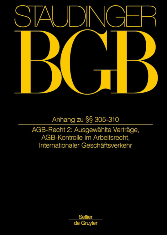 Anh zu §§ 305-310
