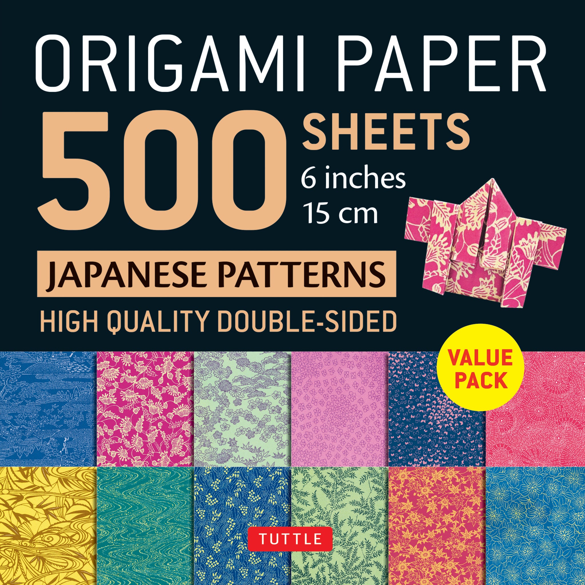 Origami Paper 500 sheets JapanesePatterns 6" 15 cm