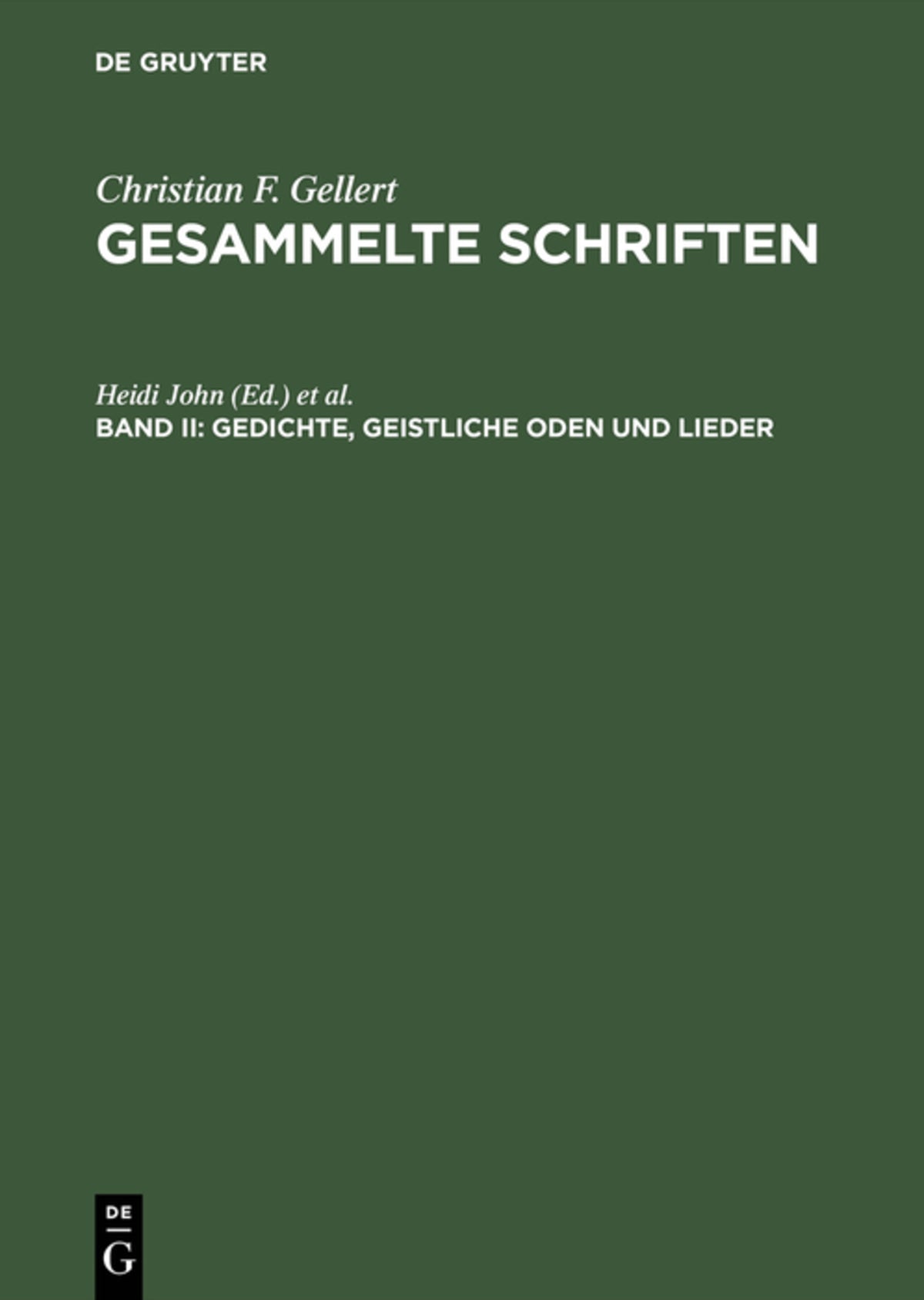 Gedichte, Geistliche Oden und Lieder