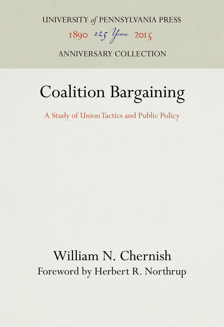 Cover image for Coalition Bargaining ISBN 9780812275896