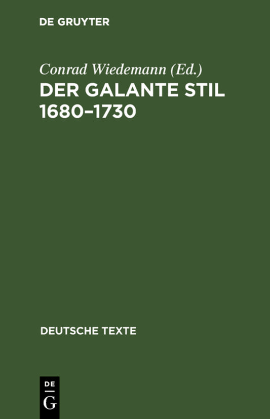 Der galante Stil 1680–1730