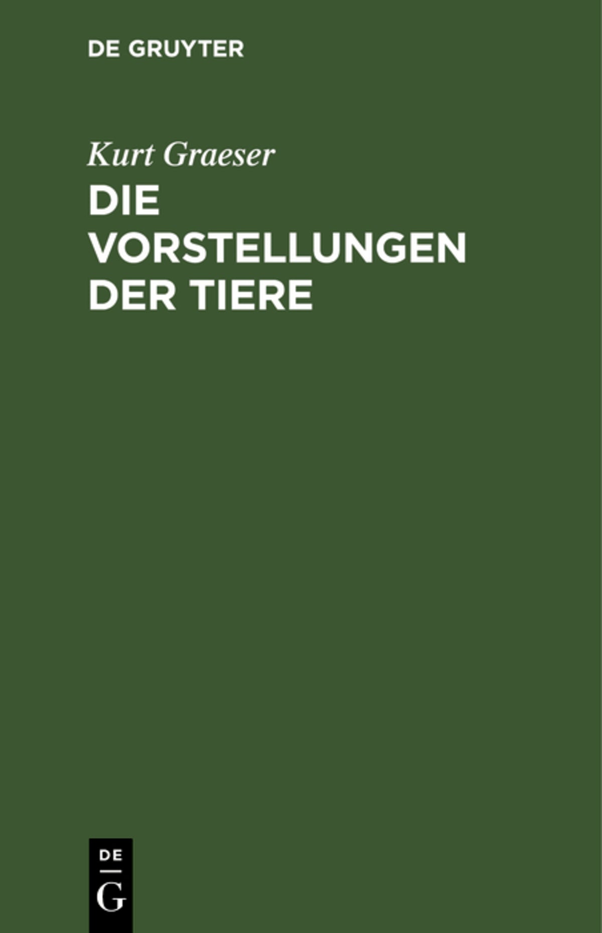 Die Vorstellungen der Tiere