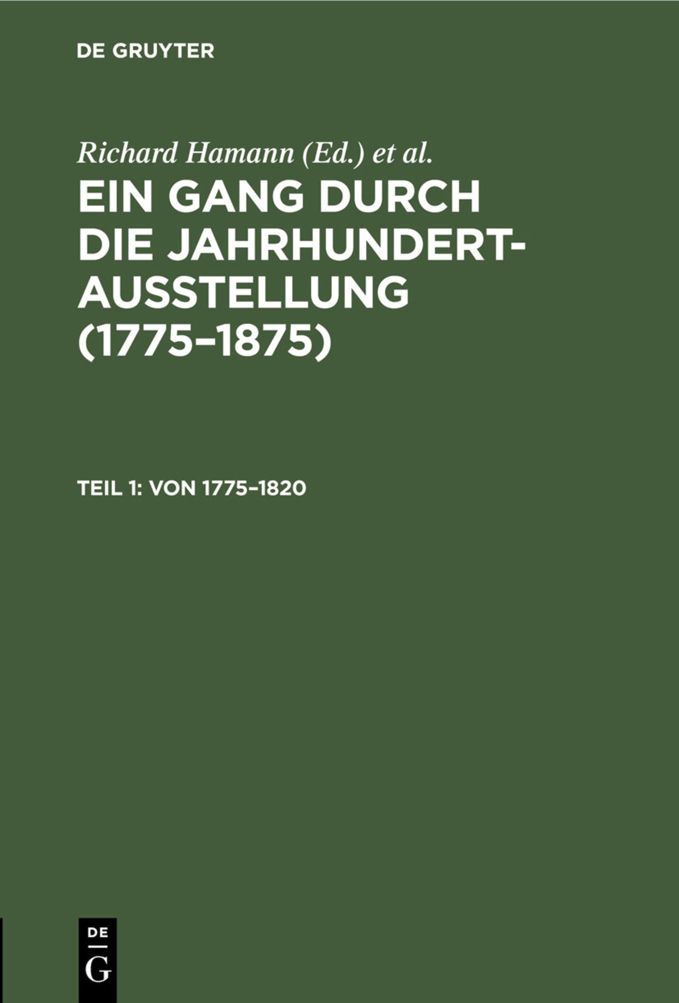 Von 1775–1820