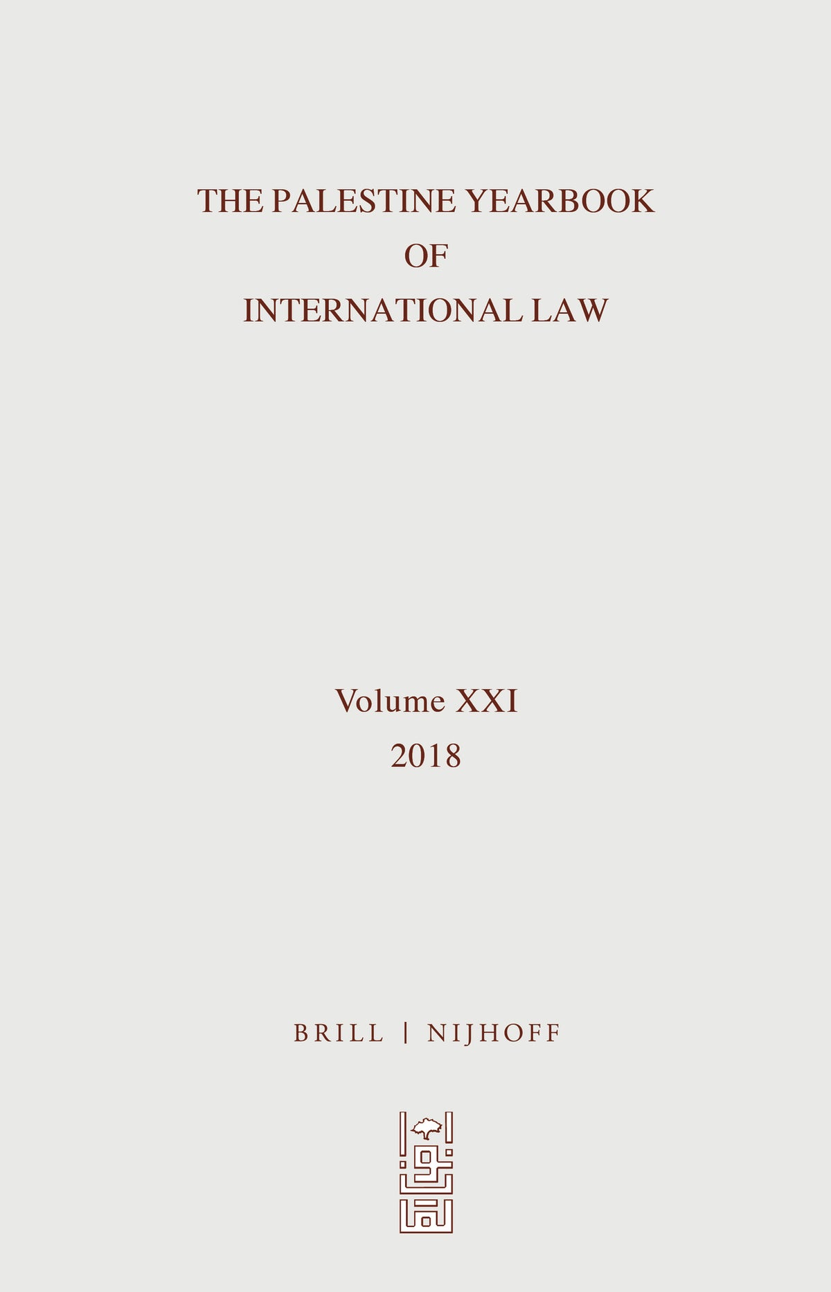 The Palestine Yearbook of International Law (2018)