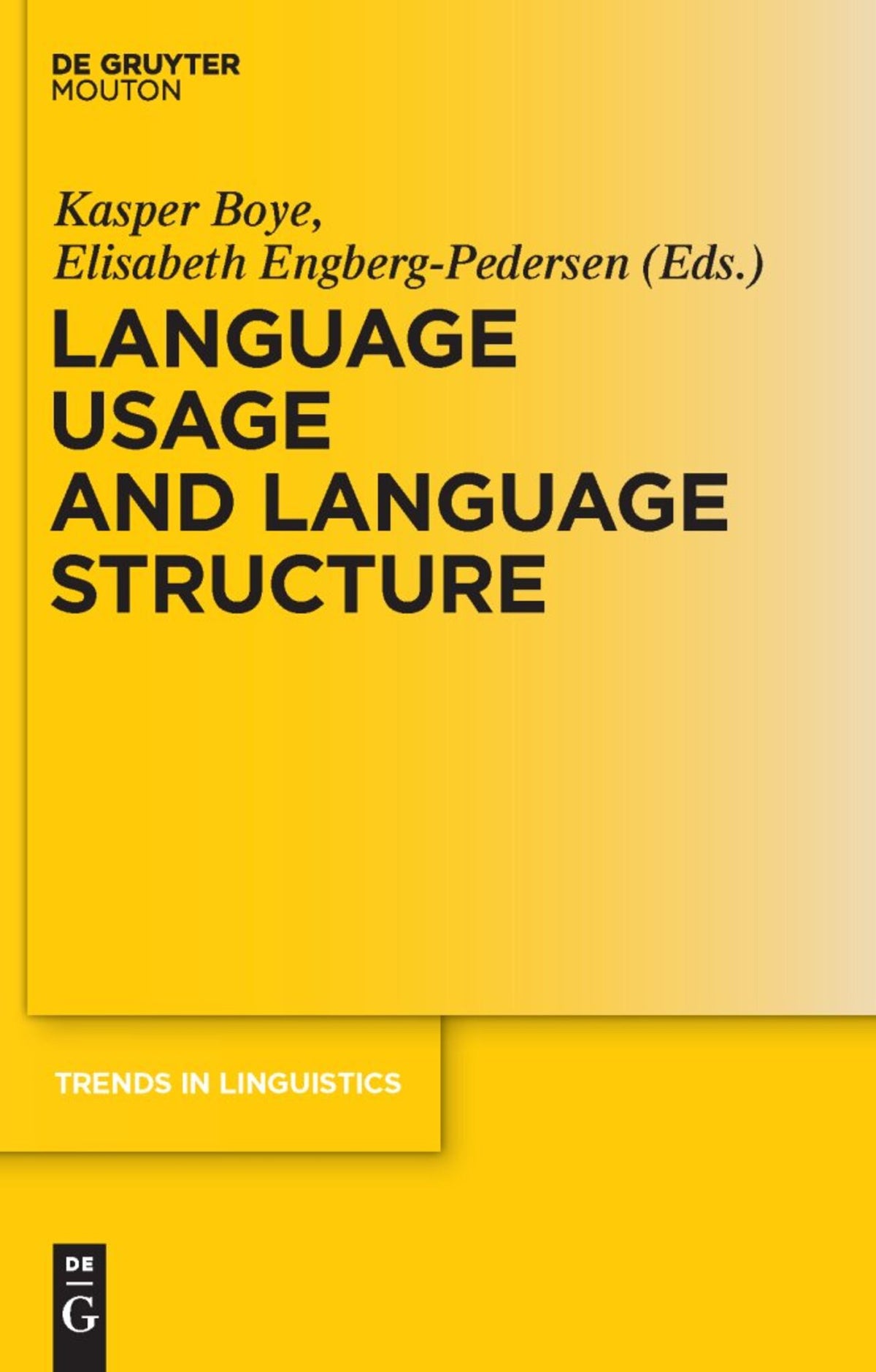 Cover image for Language Usage and Language Structure ISBN 9783110219173