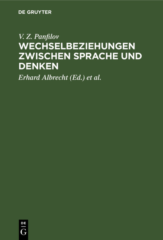 Wechselbeziehungen zwischen Sprache und Denken