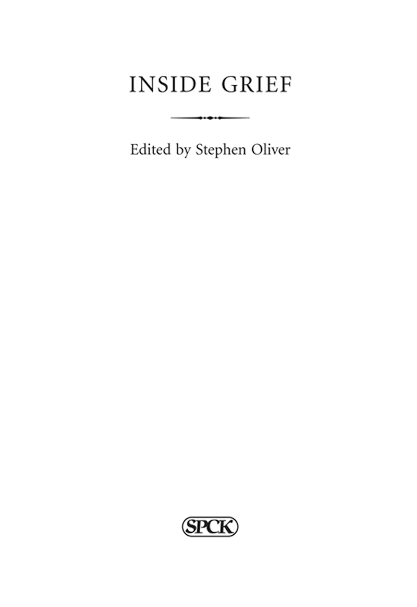 Cover image for Inside Grief ISBN 9780281068432