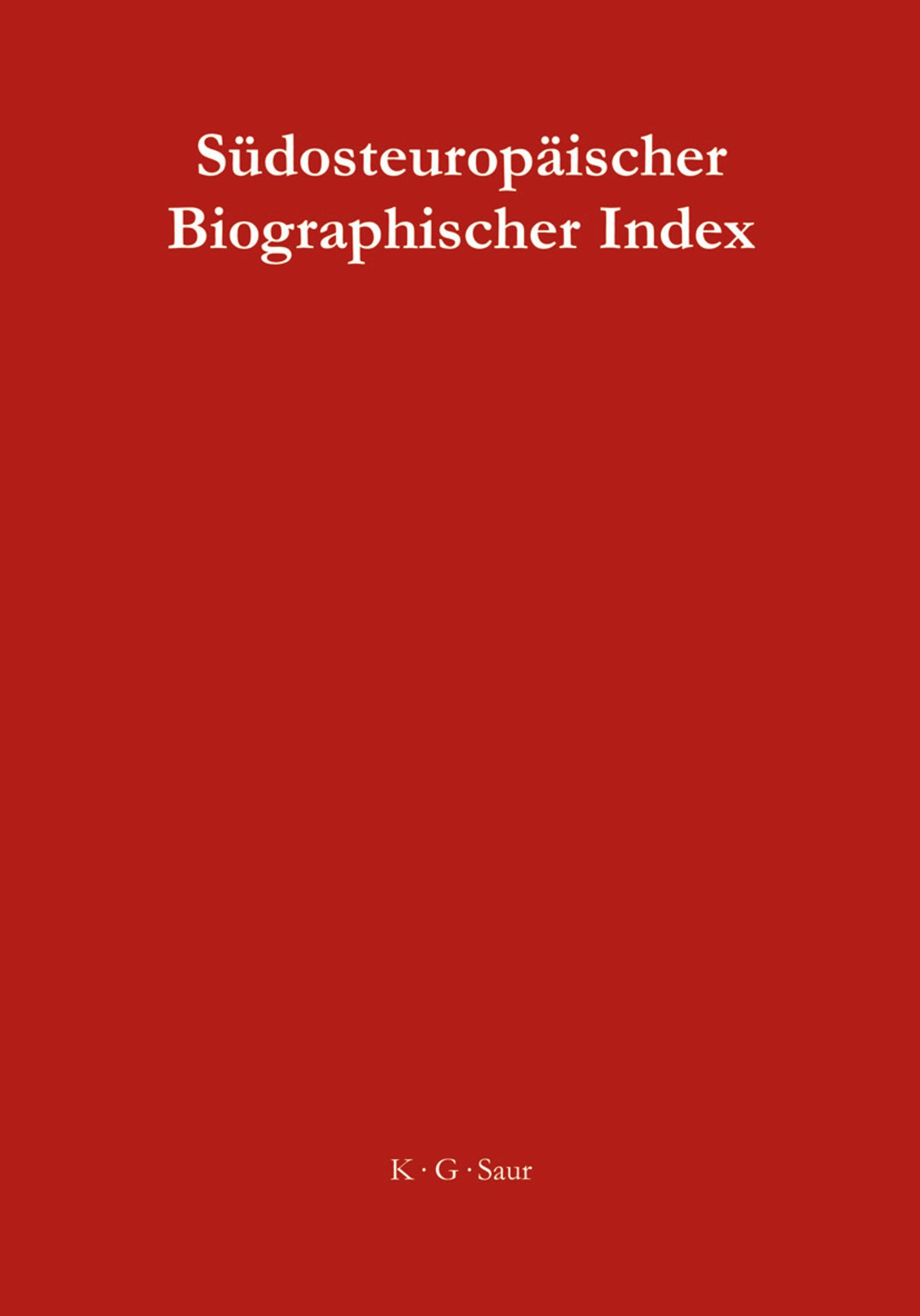 Südosteuropäischer Biographischer Index