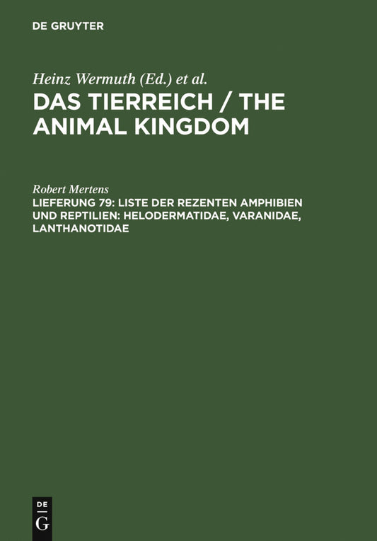 Liste der rezenten Amphibien und Reptilien: Helodermatidae, Varanidae, Lanthanotidae