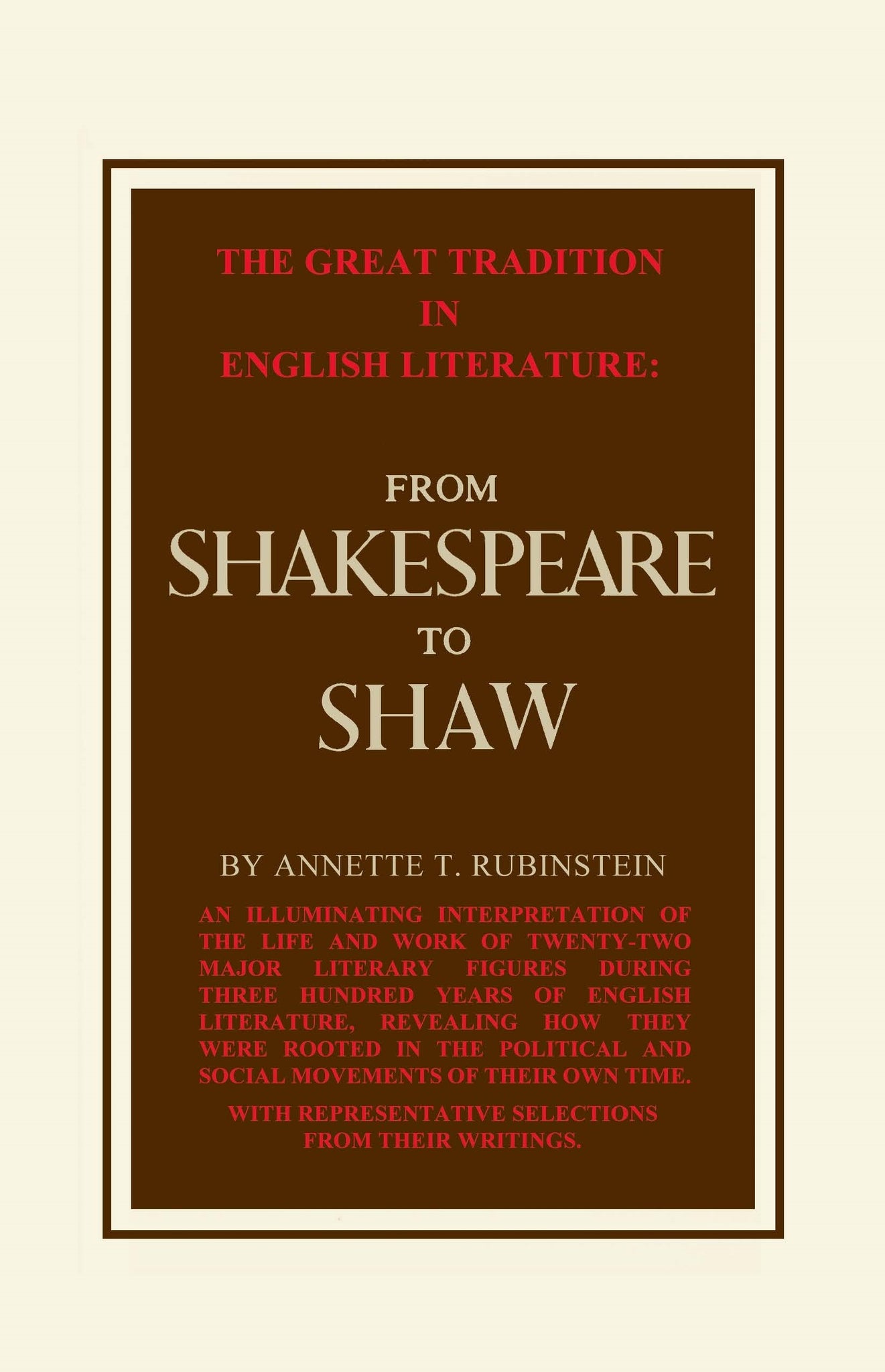 Great Tradition in English Lit Vol 2