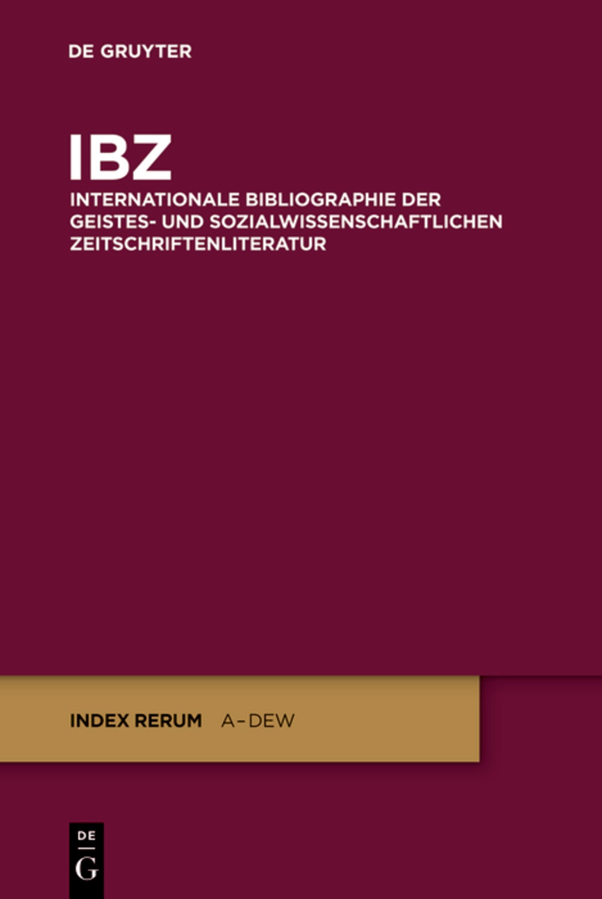 Cover image for 2010 ISBN 9783110230277