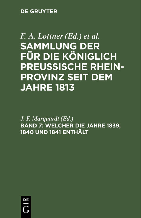 Welcher die Jahre 1839, 1840 und 1841 enthält
