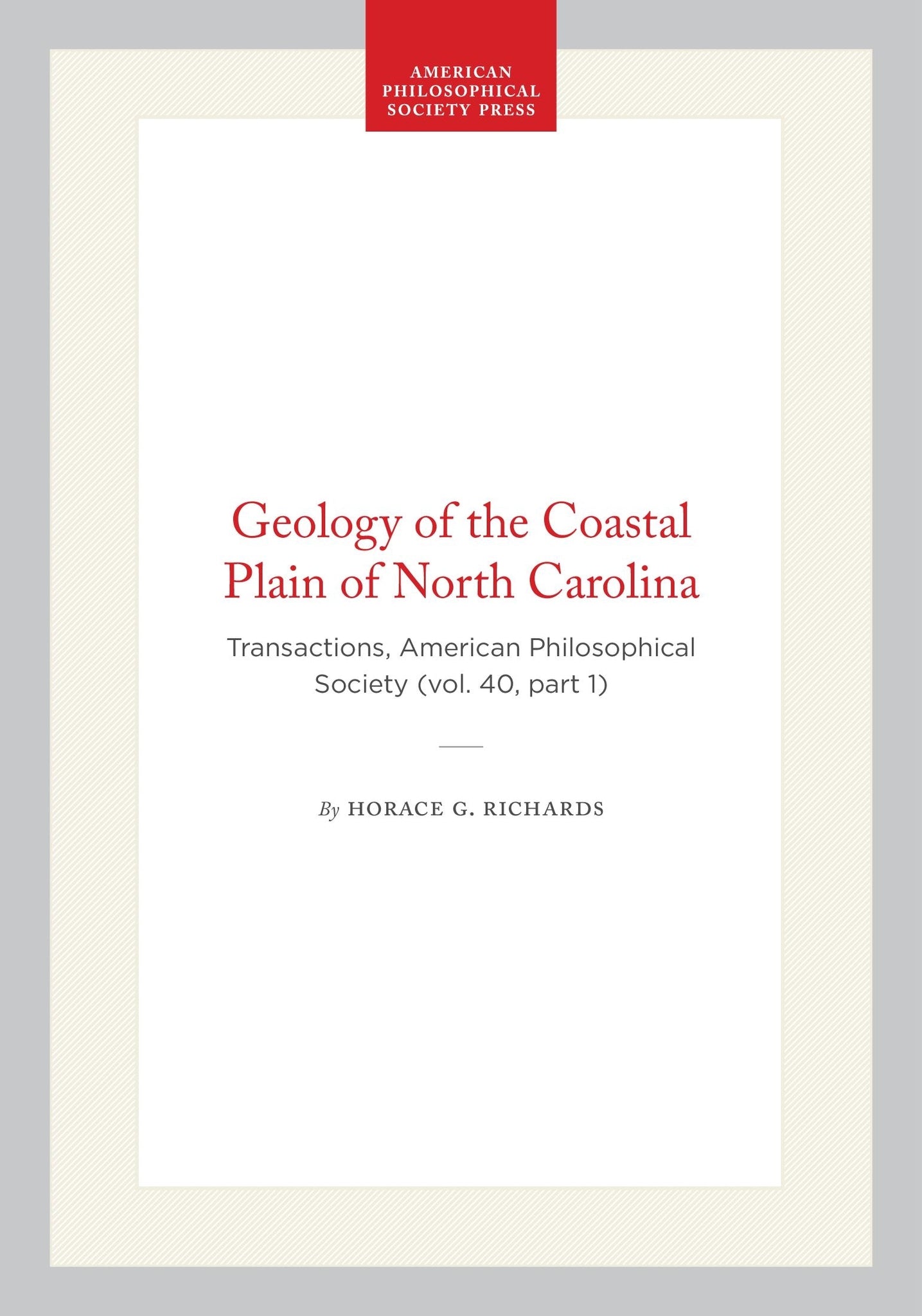 Geology of the Coastal Plain of North Carolina