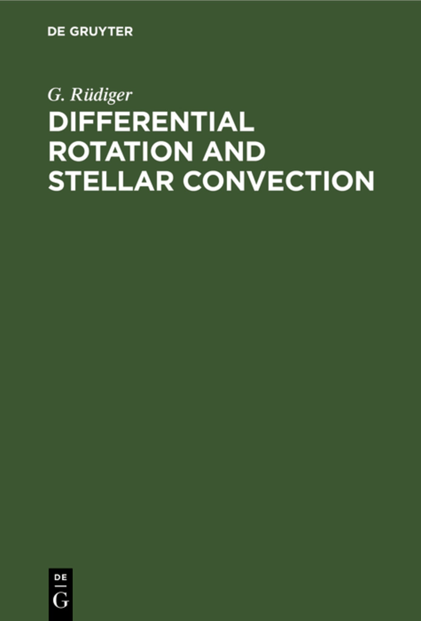 Differential Rotation and Stellar Convection