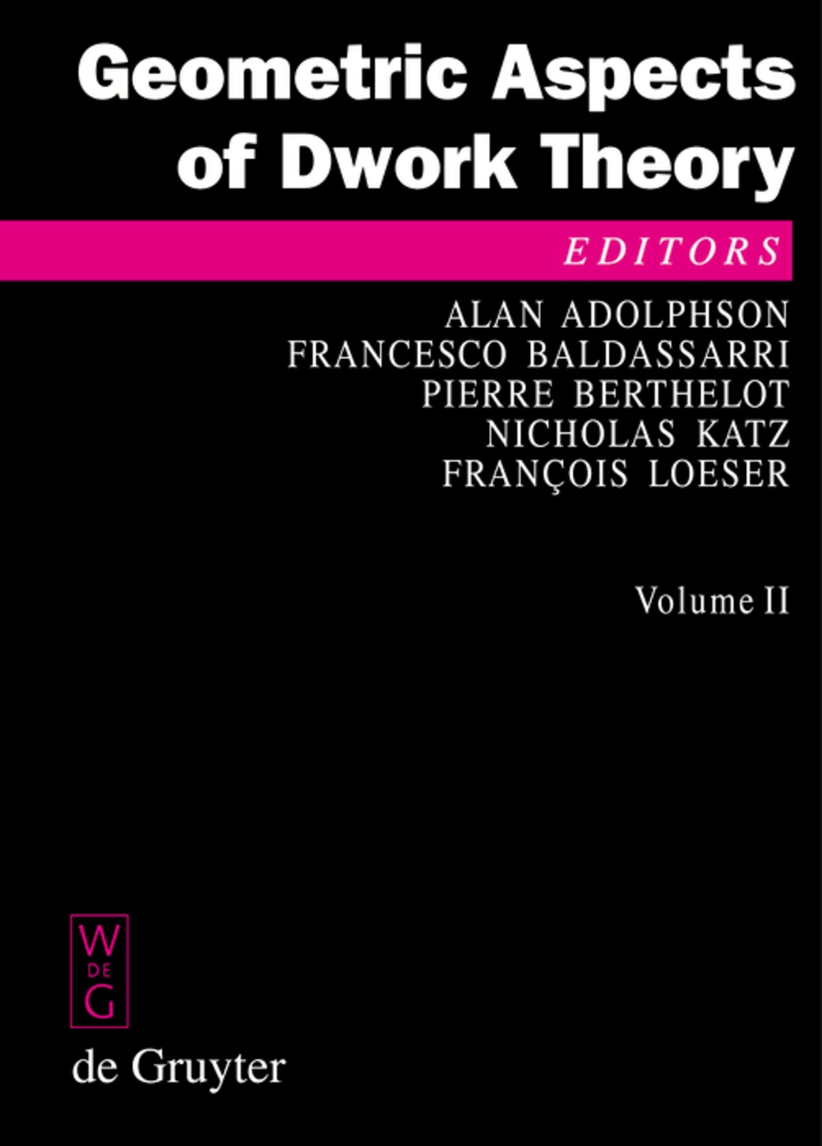 Geometric Aspects of Dwork Theory