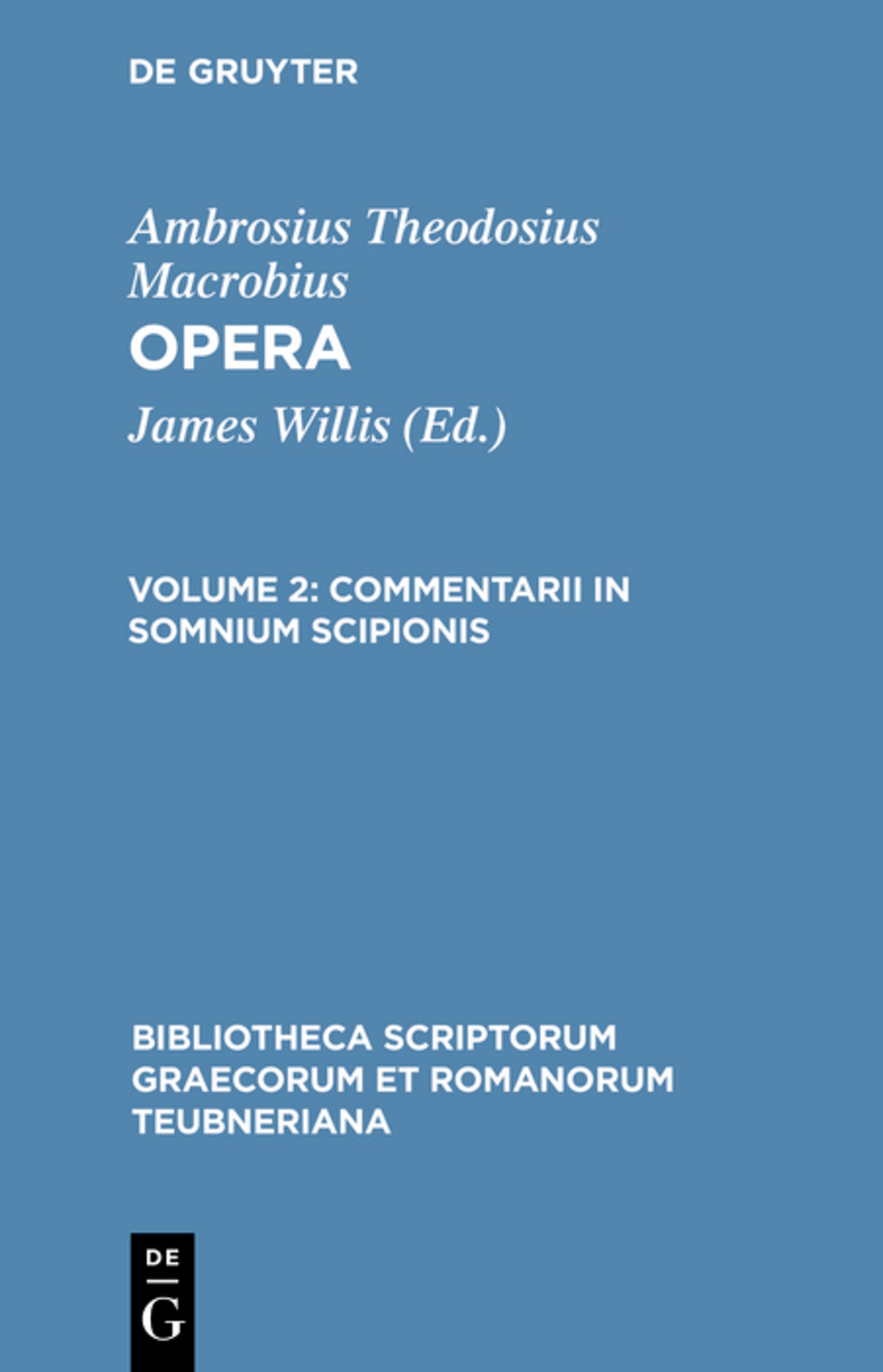 Cover image for Commentarii in somnium Scipionis ISBN 9783598715266